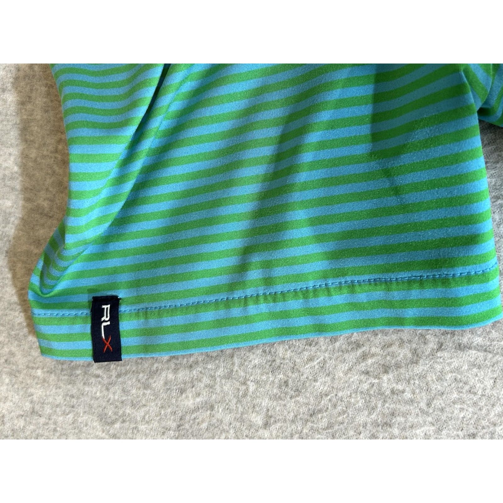 Ralph Lauren Ralph Lauren RLX Polo Shirt Mens XL Green Striped Golf Performance Short Sleeve polo shirt Shrug? Size US XL / EU 56 / 4 - 2 Thumbnail