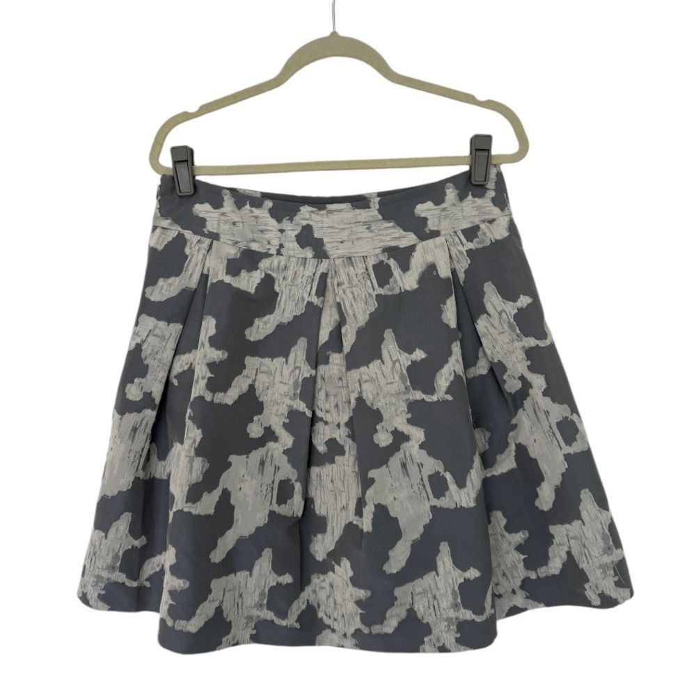 Kate Spade Kate Spade SZ 10 grey printed a-line skirt Size 32" / US 10 / IT 46 - 4 Thumbnail