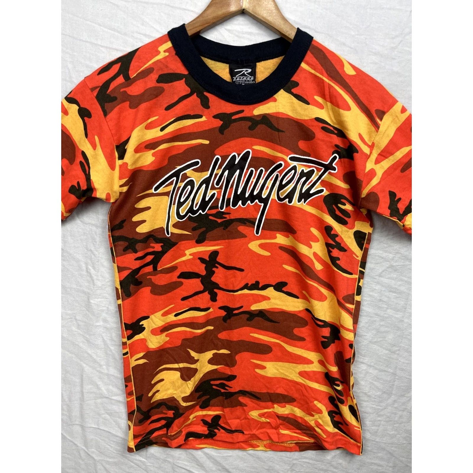 Rothco VINTAGE Rothco Ted Nugent Shirt Mens M Orange Camo Band Tee Size US M / EU 48-50 / 2 - 2 Thumbnail