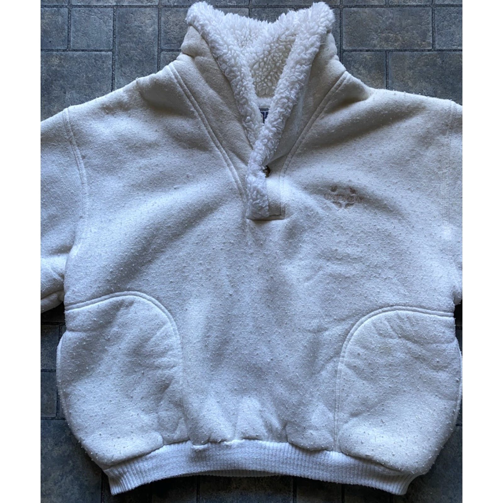 Vintage VINTAGE UNIONBAY Jacket Coat White Women’s Large L Sherpa Made In USA Size L / US 10 / IT 46 - 4 Thumbnail