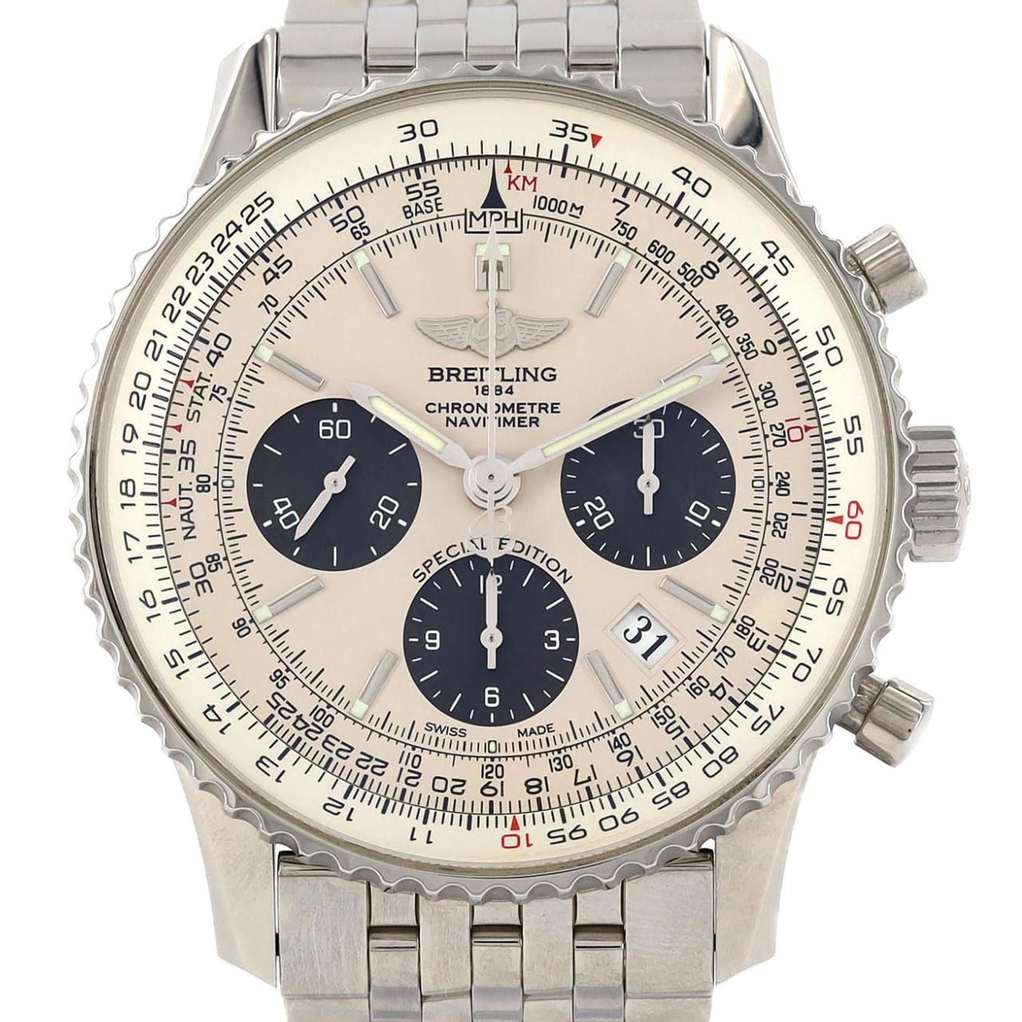 Breitling Breitling Navitimer 01 Silver Grey JAPAN LIMITED AB0120 A022G26NP SS Wristwatch Automatic Size ONE SIZE - 1 Thumbnail
