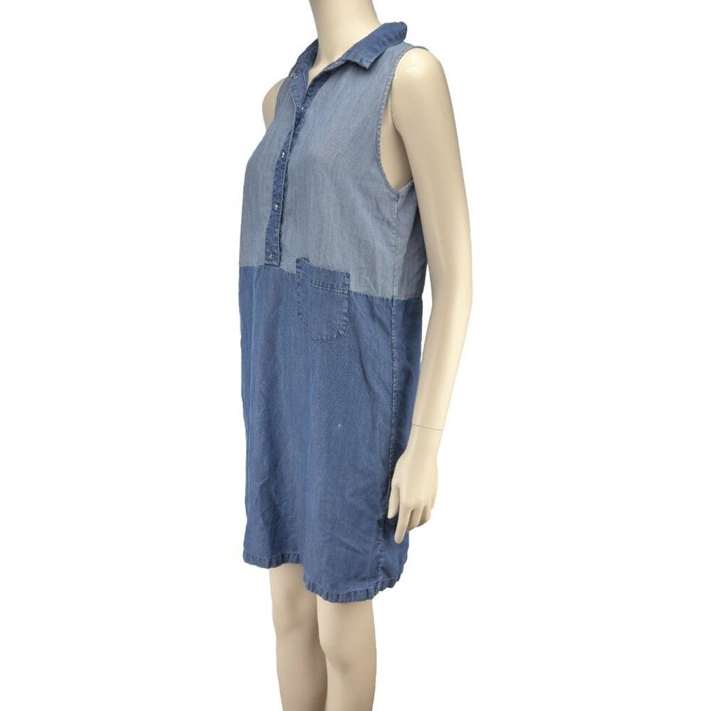 Cop Copine Cop.Copine Sleeveless A Shift looking Blue Midi Dress Sz 38 Size M / US 6-8 / IT 42-44 - 3 Thumbnail
