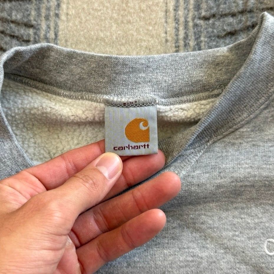 Carhartt VINTAGE Carhartt Embroidered Spell Out Crewneck Sweatshirt XL Gray Size US XL / EU 56 / 4 - 2 Thumbnail