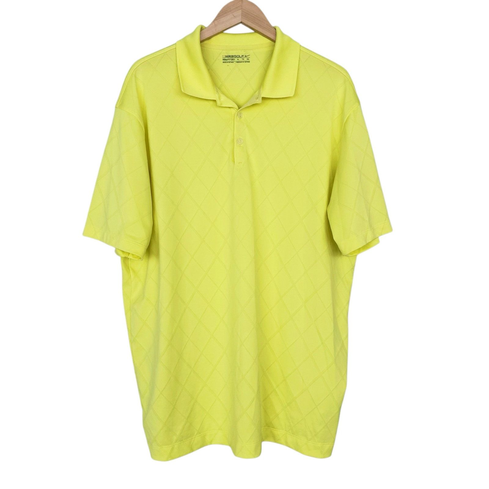 Nike Nike Golf Fit Dry Yellow Short Sleeve Polo Sz XL Size US XL / EU 56 / 4 - 1 Thumbnail