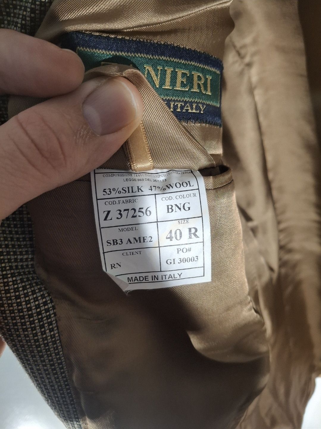 Zanieri Vintage Zanieri Made in Italy Silk Wool Blend Blazer Size 40R - 4 Thumbnail