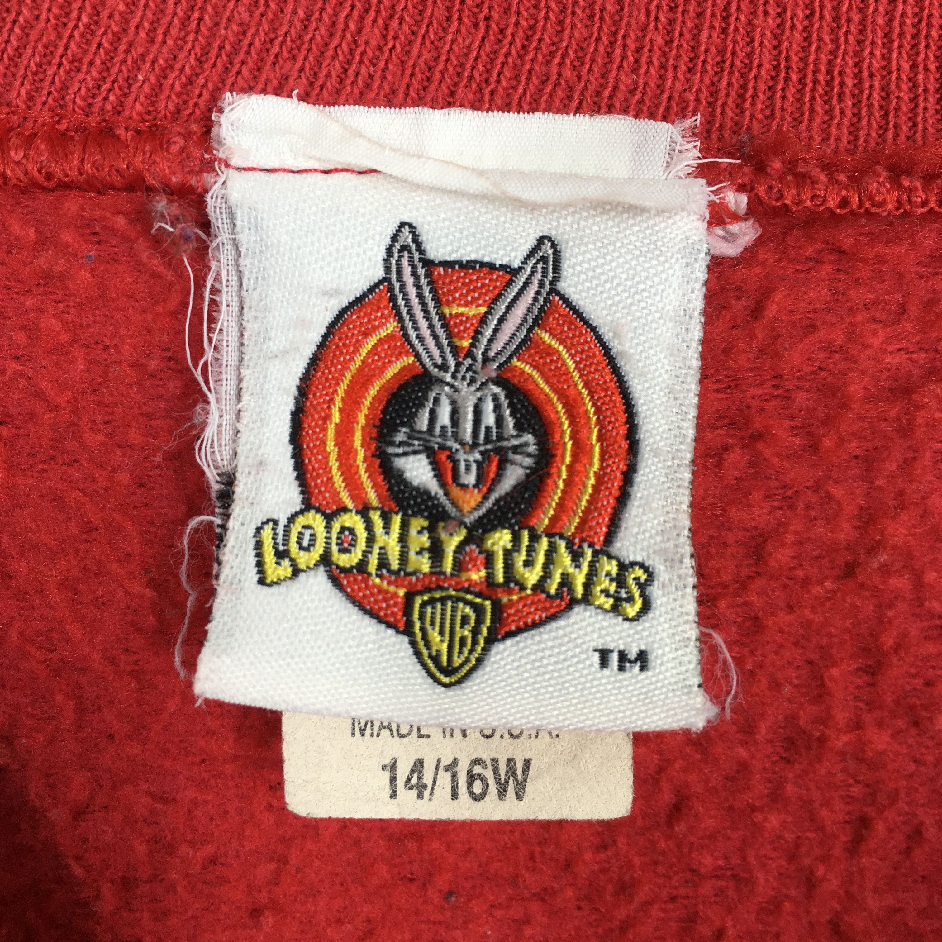Cartoon Network × Vintage × Warner Bros Vintage 90s Tweety Bird Looney Tunes Red Sweatshirt Medium Size US M / EU 48-50 / 2 - 5 Thumbnail