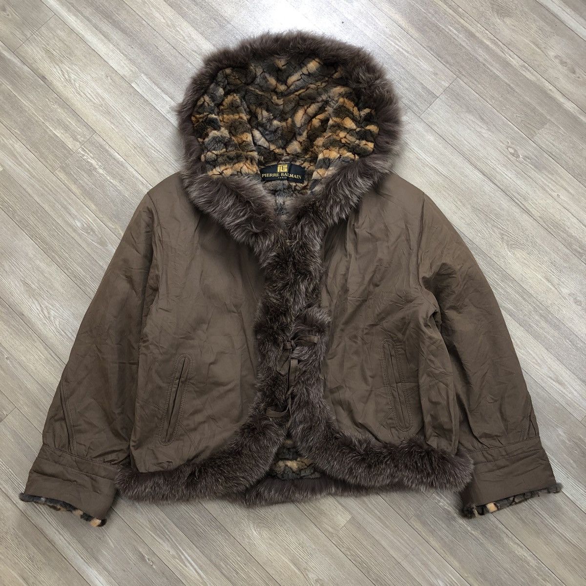 Pierre Balmain Vintage Pierre Balmain Paris Leopard Reversible Fur Jacket Size US XL / EU 56 / 4 - 14 Thumbnail