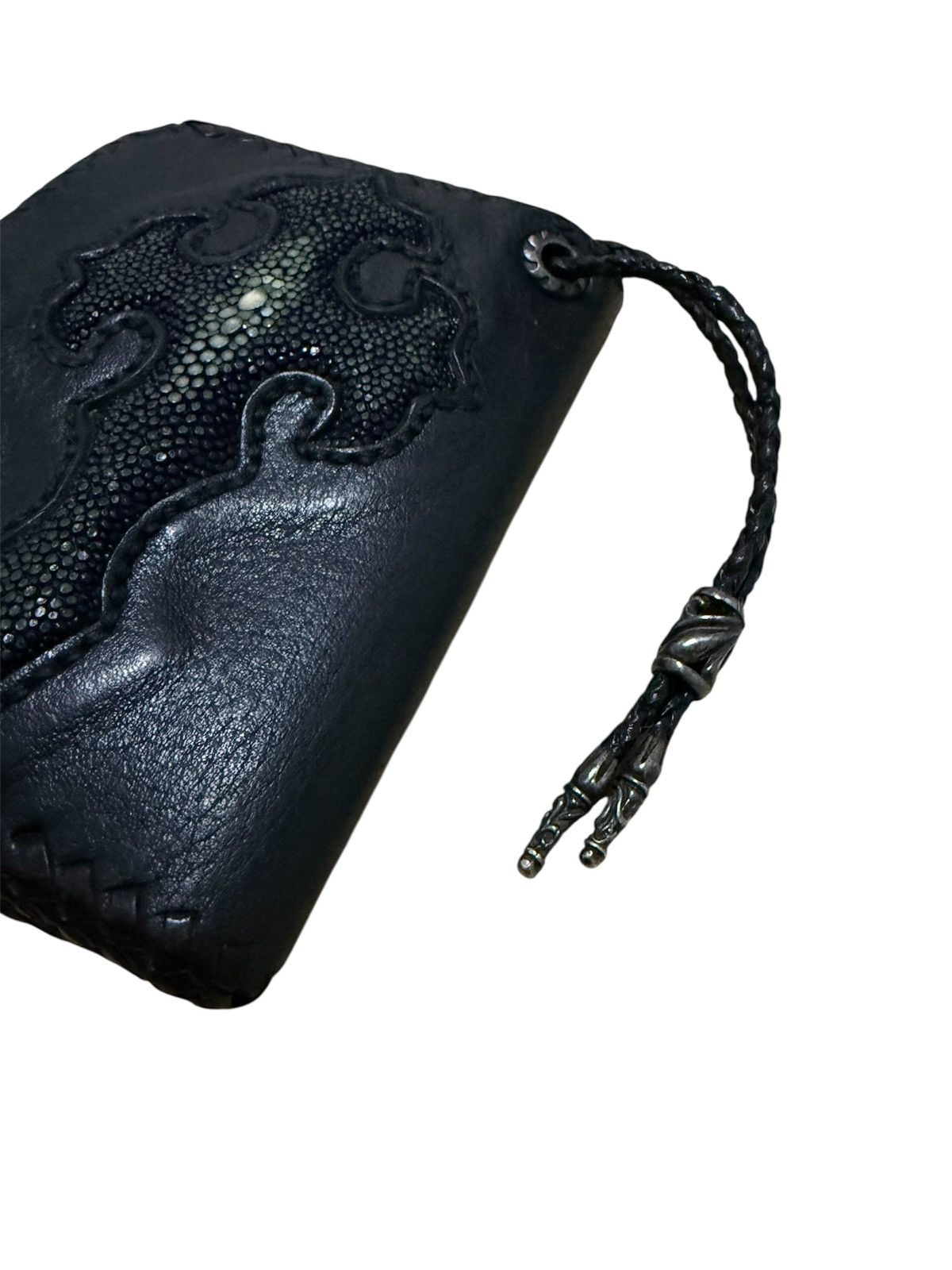 If Six Was Nine Stingray solid Leather Biker gothic style cross wallet Size ONE SIZE - 2 Thumbnail