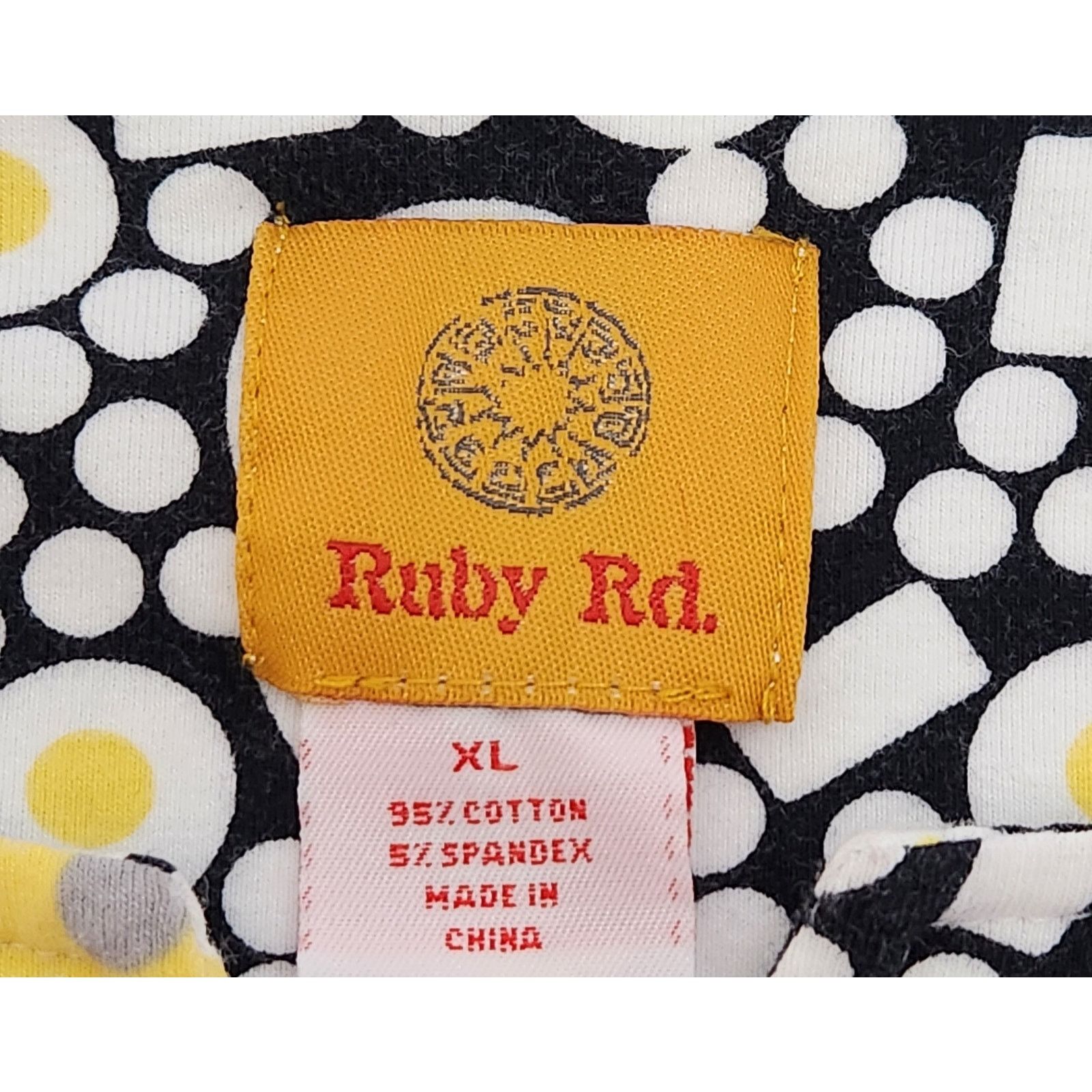 Other Ruby Rd. Black White Yellow Geo Print Top XL Lightweight Size XL / US 12-14 / IT 48-50 - 5 Thumbnail