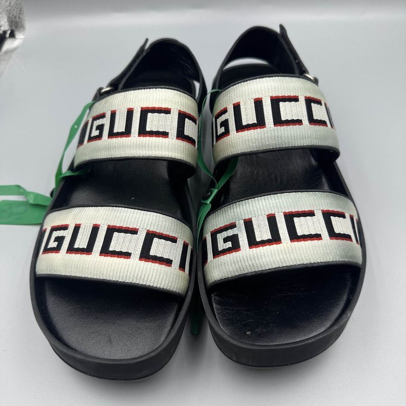 Gucci Gucci Leather Stripe Sandals for Men - Size US 8.5 / EU 41-42 - 2 Thumbnail