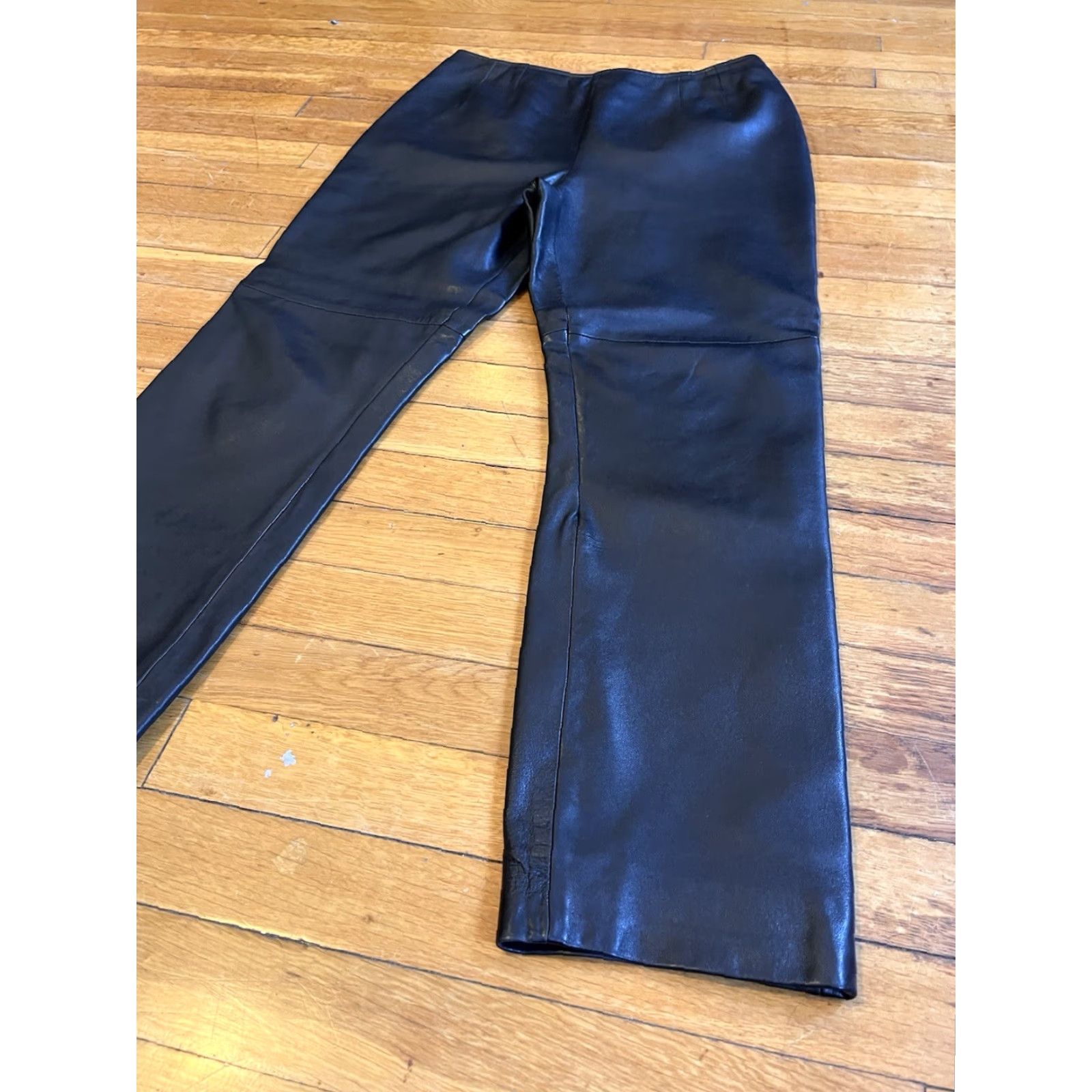 Vintage VINTAGE Worth Leather Pants Women’s 12 Black Size 34" / US 12 / IT 48 - 2 Thumbnail