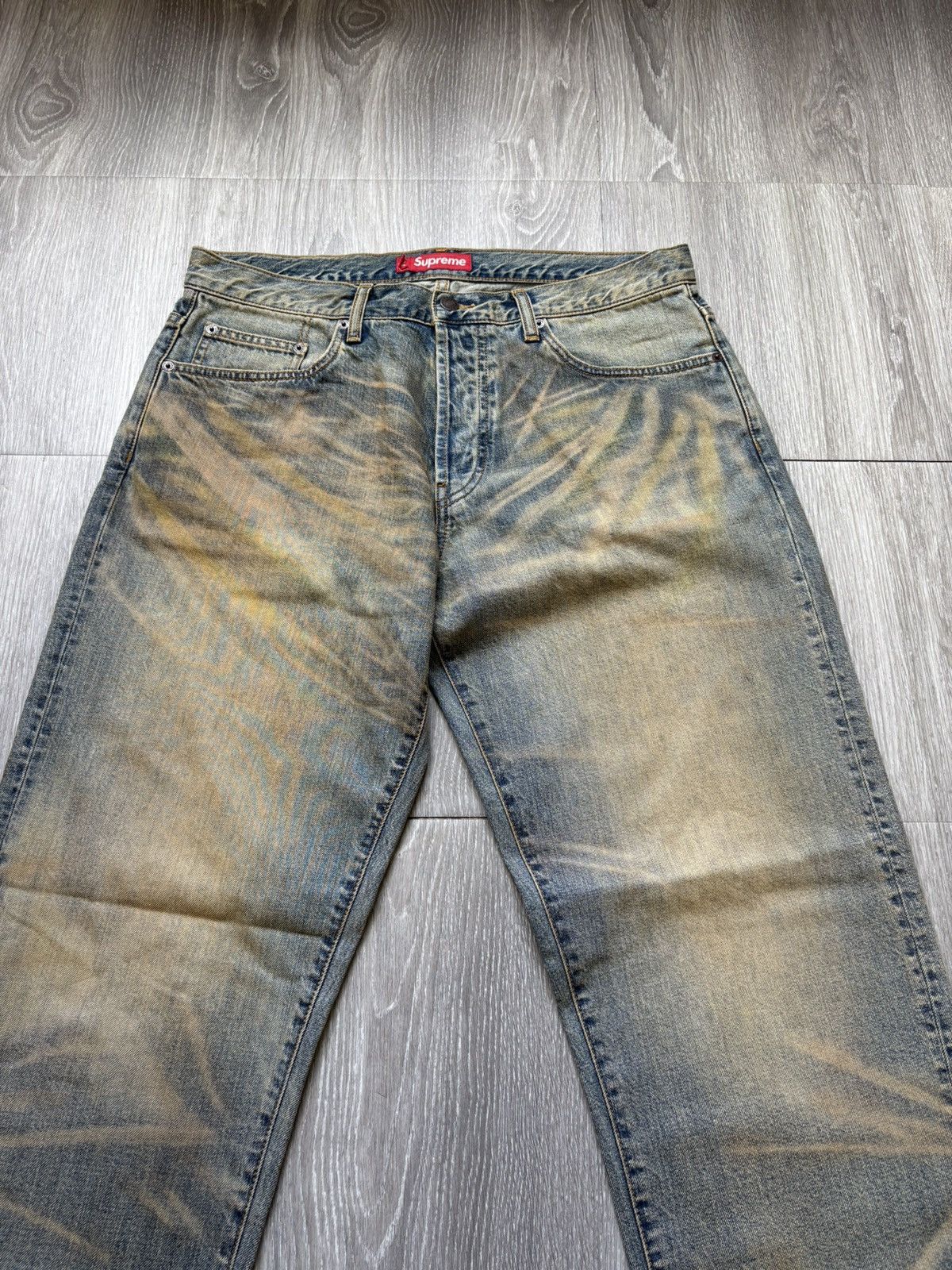 Supreme Supreme Dirty Indigo Denim Jeans FW25 Size US 32 / EU 48 - 4 Thumbnail