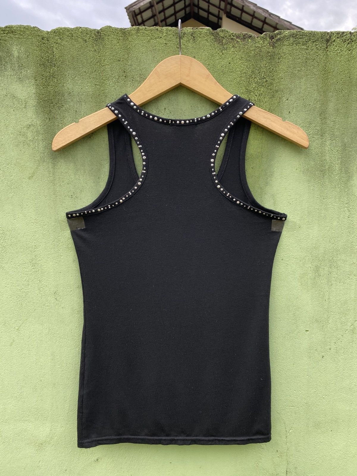 Japanese Brand INGNI Studded Ribbed Tank Top Black Japanese Punk Style Size M / US 6-8 / IT 42-44 - 8 Thumbnail
