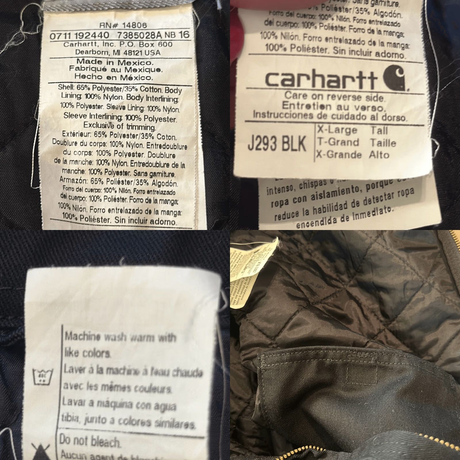 Carhartt **Carhartt Men's Black Lined Work Jacket XL** User: Carhartt Men's Black Lined Work Jacket XL Size US XL / EU 56 / 4 - 8 Thumbnail
