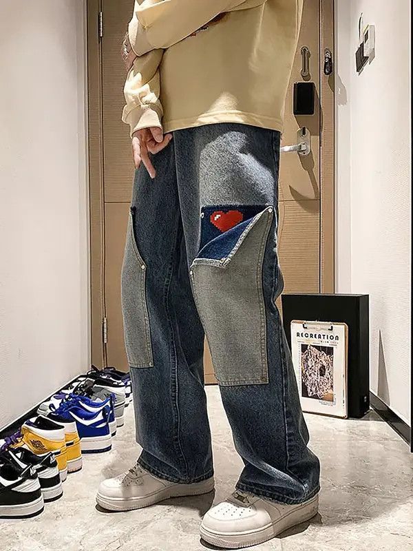 Japanese Brand VIBE Patchwork Multi-Pocket Denim Pants Size US 37 - 1 Thumbnail