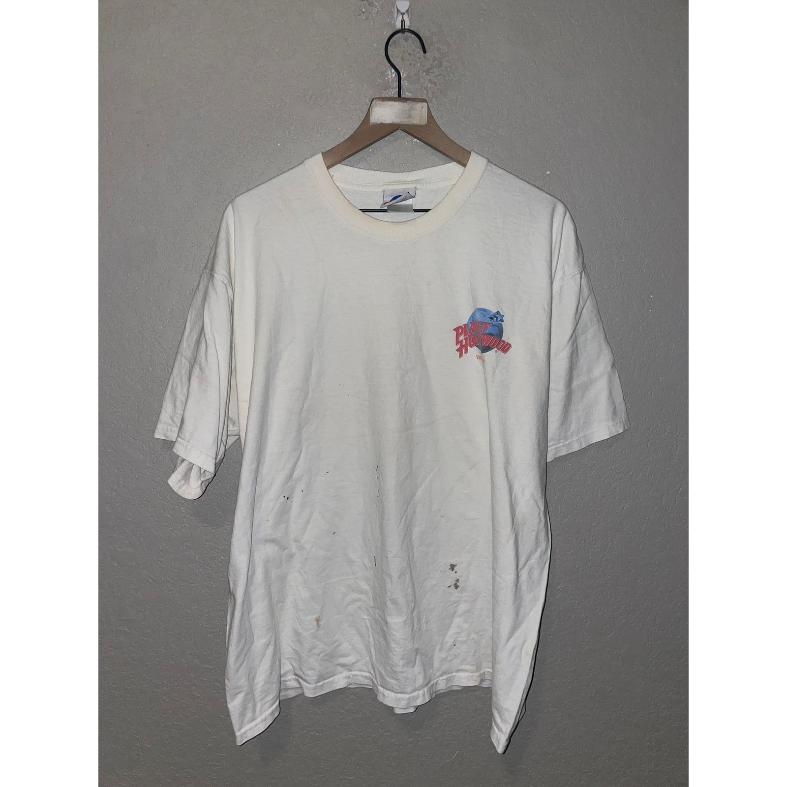 Hard Rock Cafe Vintage Planet Hollywood Shirt Vancouver Canada White XL Tee Size US XL / EU 56 / 4 - 2 Thumbnail