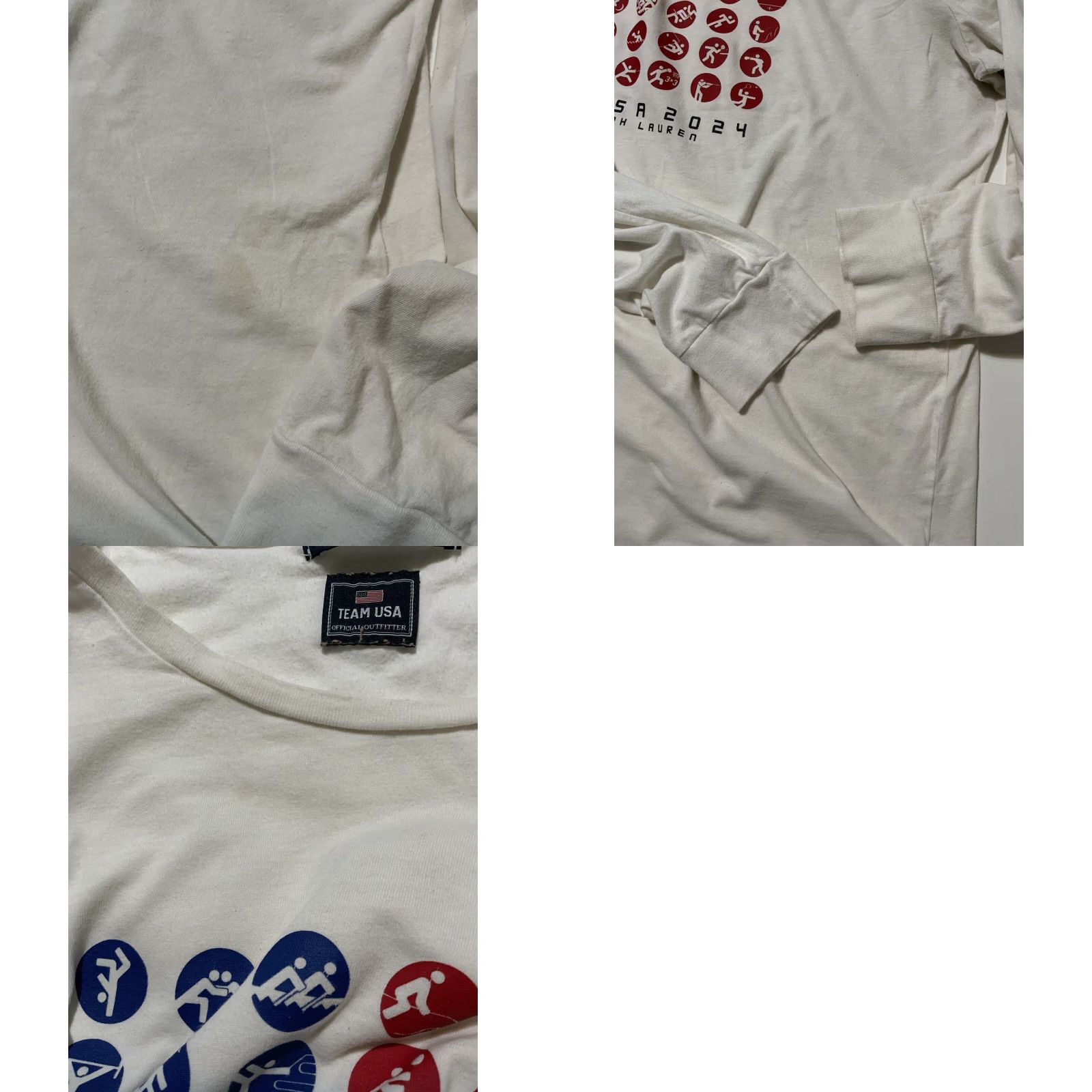 Polo Ralph Lauren VINTAGE Polo Ralph Lauren Team USA 2024 Olympic Graphic Sports L/S T-Shirt XXL Mens White Size US XXL / EU 58 / 5 - 8 Thumbnail