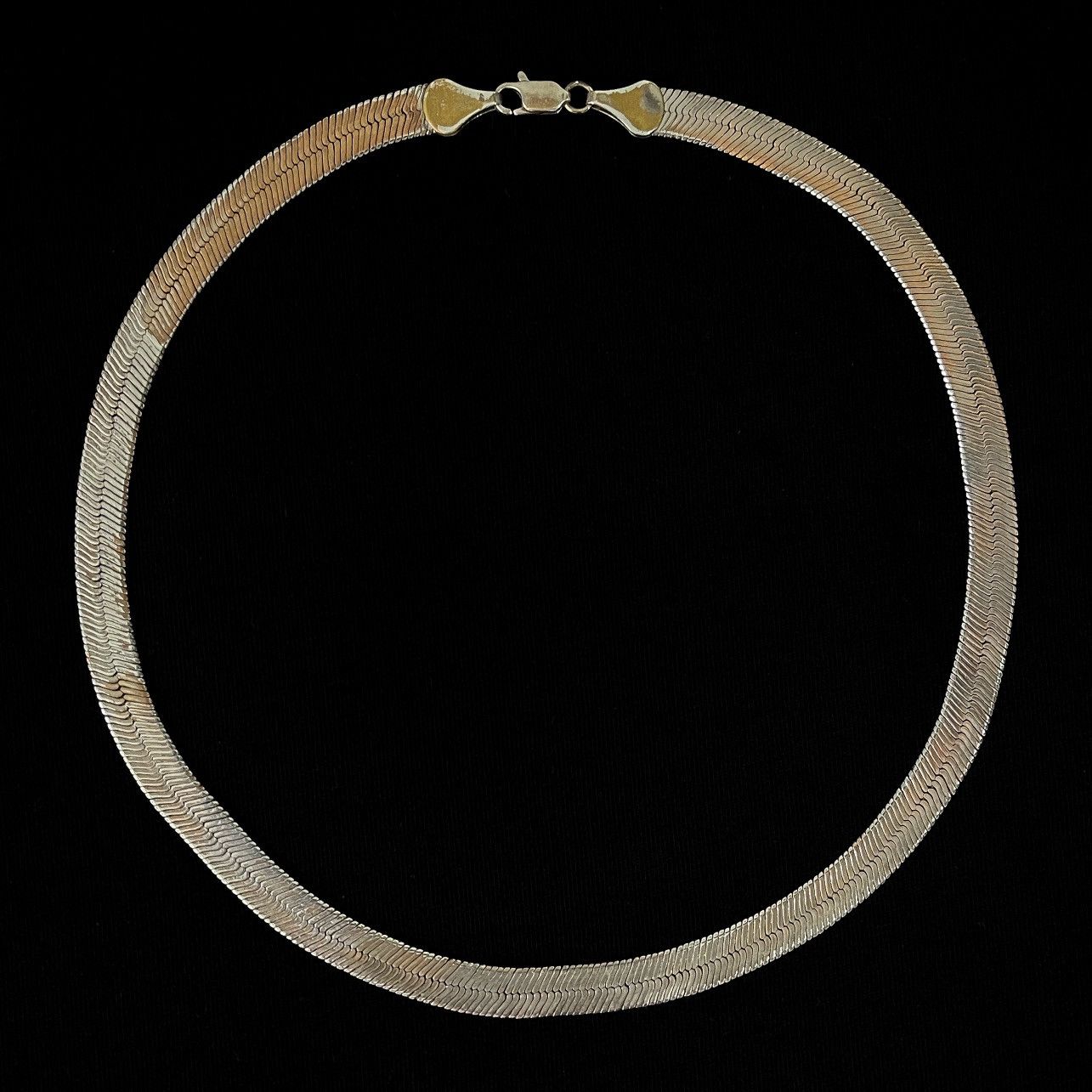 Designer Vintage 1980s Nike Italy Herringbone Chain Necklace Size ONE SIZE - 6 Thumbnail