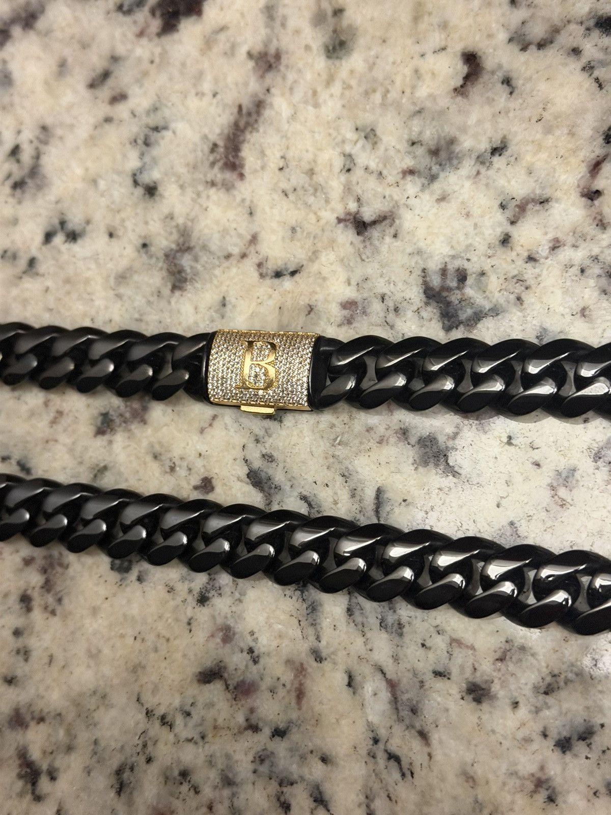 14th Addiction × KMRii Kangaroo Python Crystal Leather Cuff Bangle