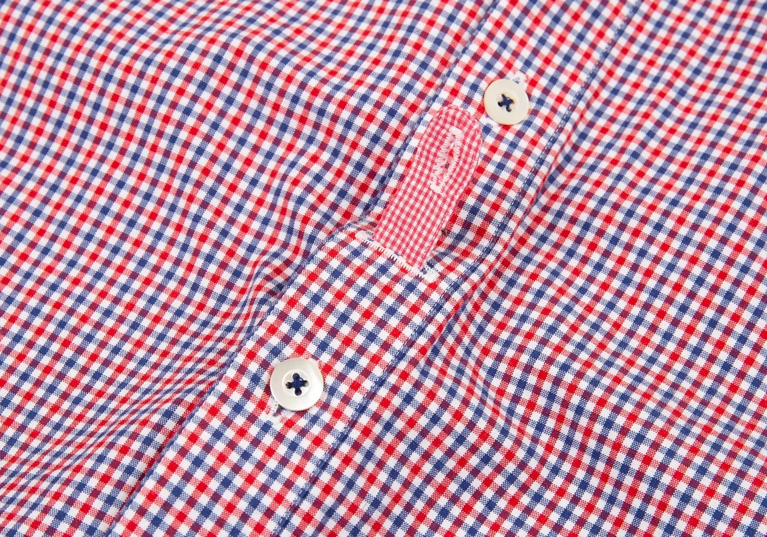 Junya Watanabe Gingham Check Short Sleeve Button-Down Shirt Red/Blue/White Size US S / EU 44-46 / 1 - 10 Thumbnail