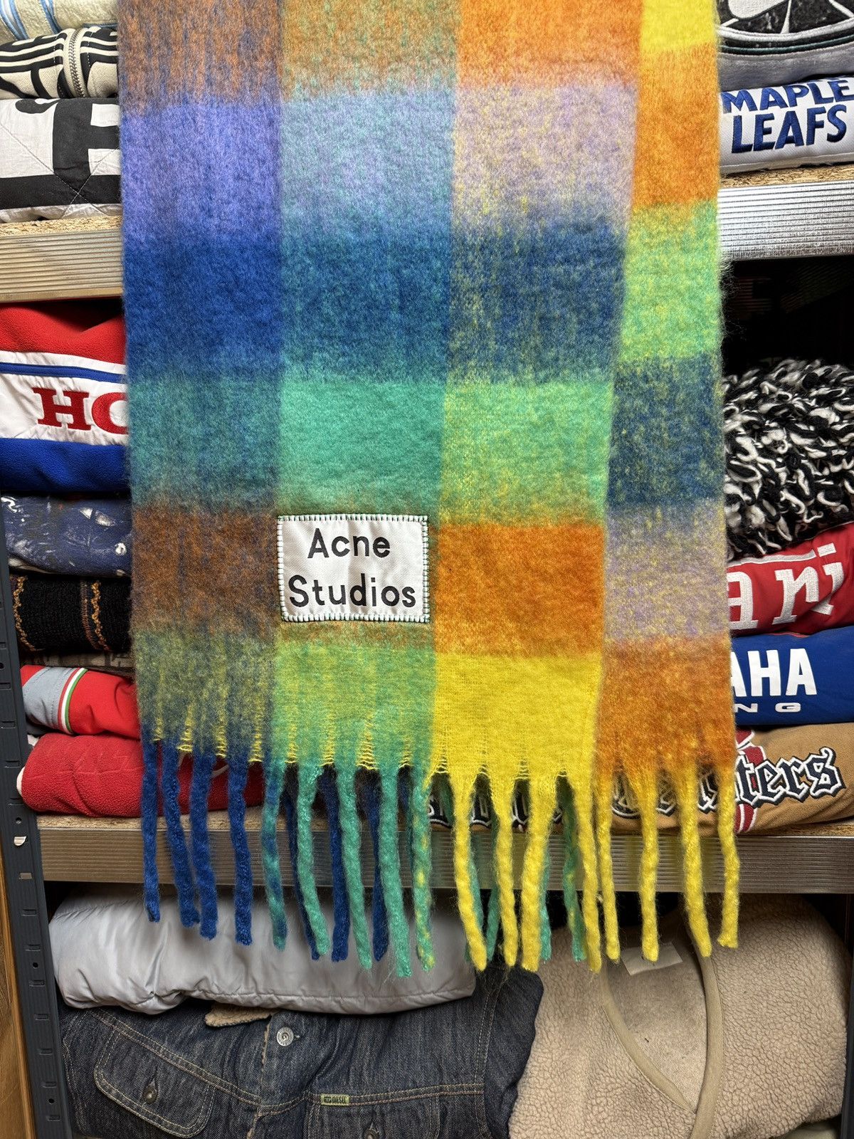 Acne Studios Acne Studios Big Logo Scarf Size ONE SIZE - 5 Thumbnail