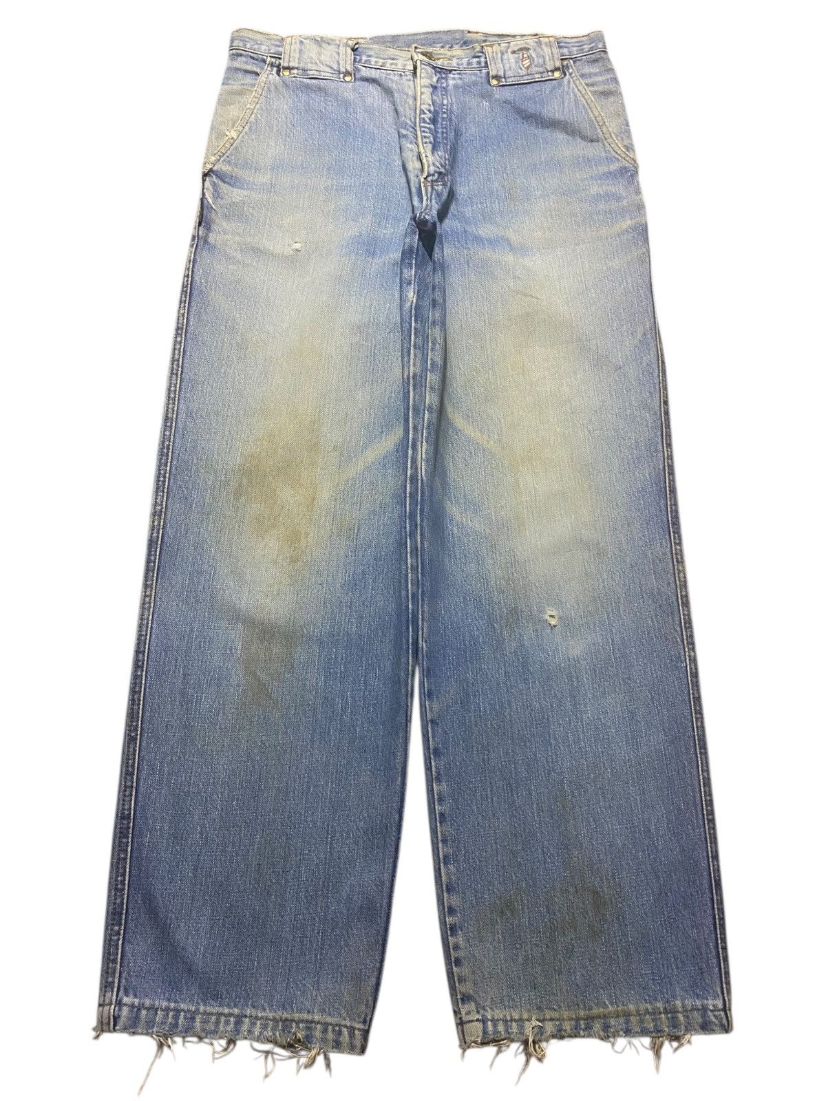 Trussardi Vintage Japanese Brand Trussardi Mud Wash Loose Jeans Size US 32 / EU 48 - 1 Thumbnail