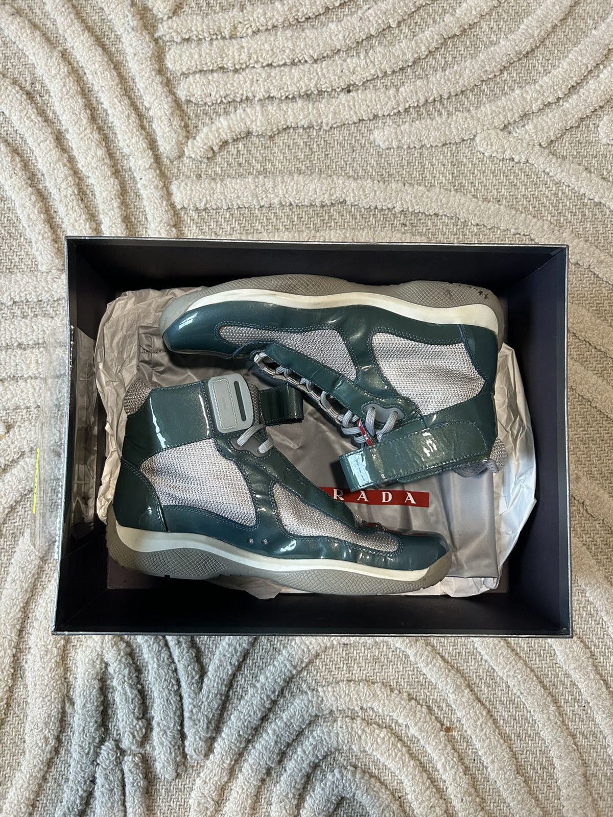 Prada Prada Americas Cup High Blue Lagoon/Silver Size US 7 / EU 40 - 7 Thumbnail