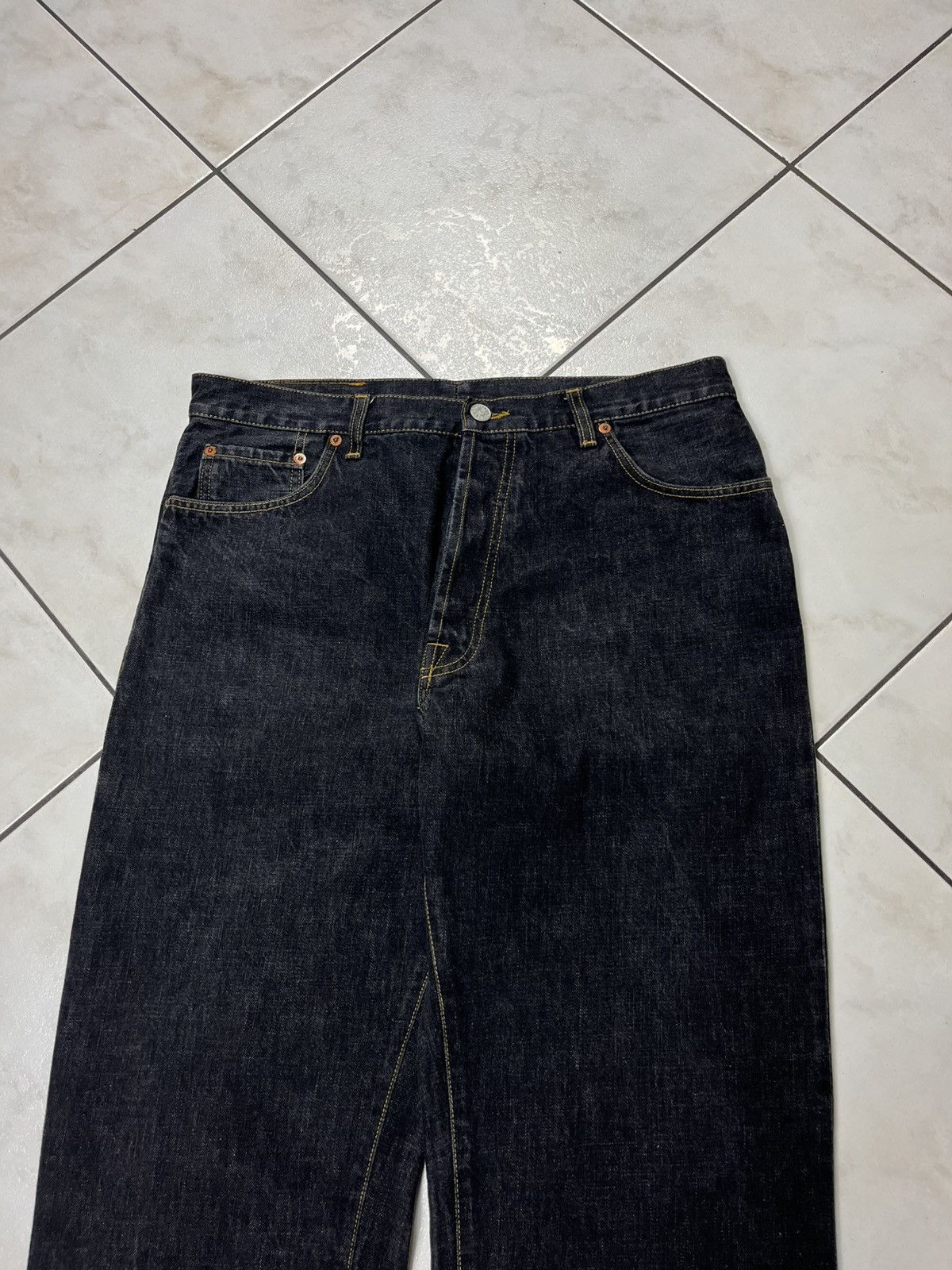Gucci × Vintage Vintage Gucci regular dark goth raw denim jeans Size US 36 / EU 52 - 3 Thumbnail