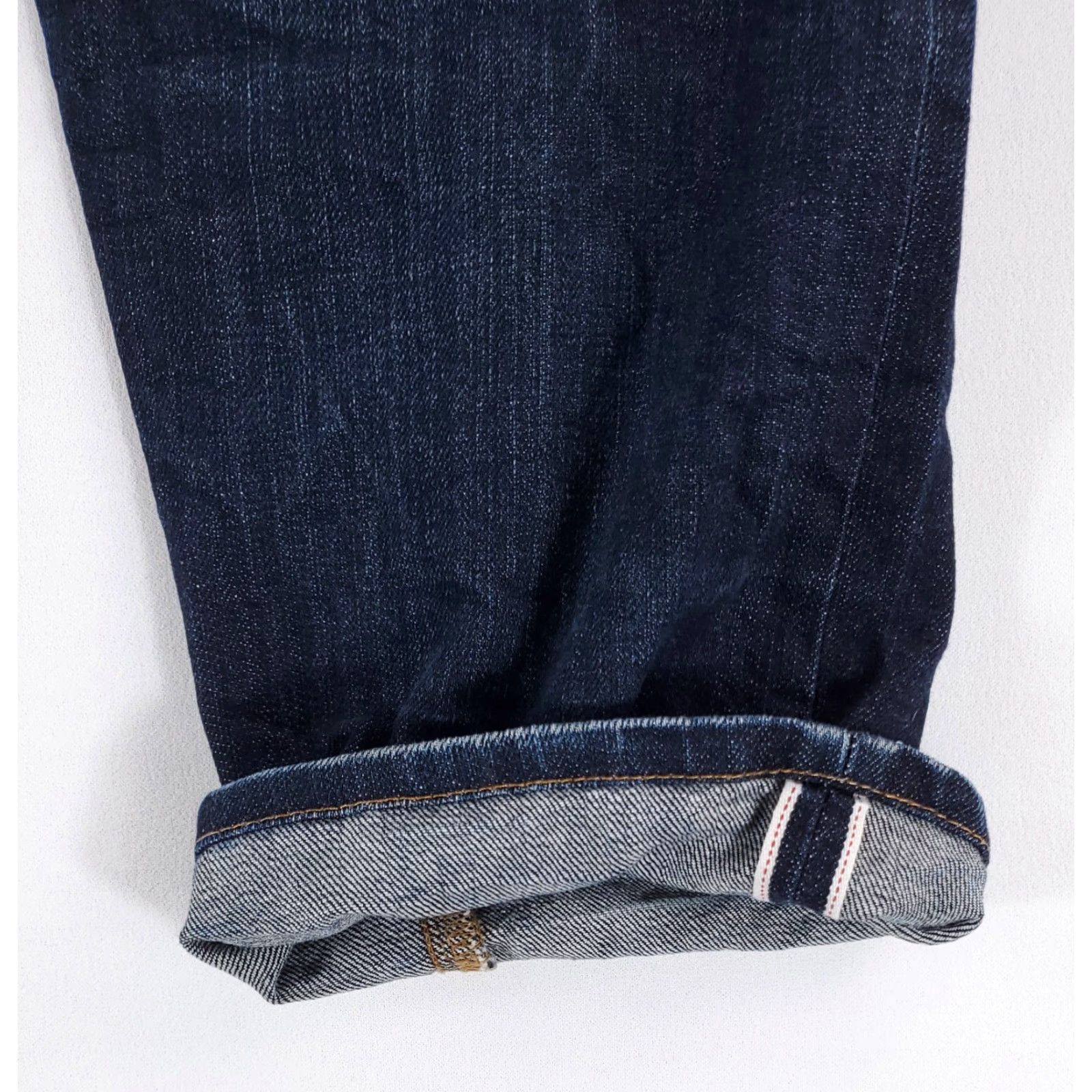 Vintage BALDWIN Jeans Navy Blue Selvedge Slim Leg 33 x 28 Mens Regular Blue 33 28 Hanley? Size US 33 - 6 Thumbnail