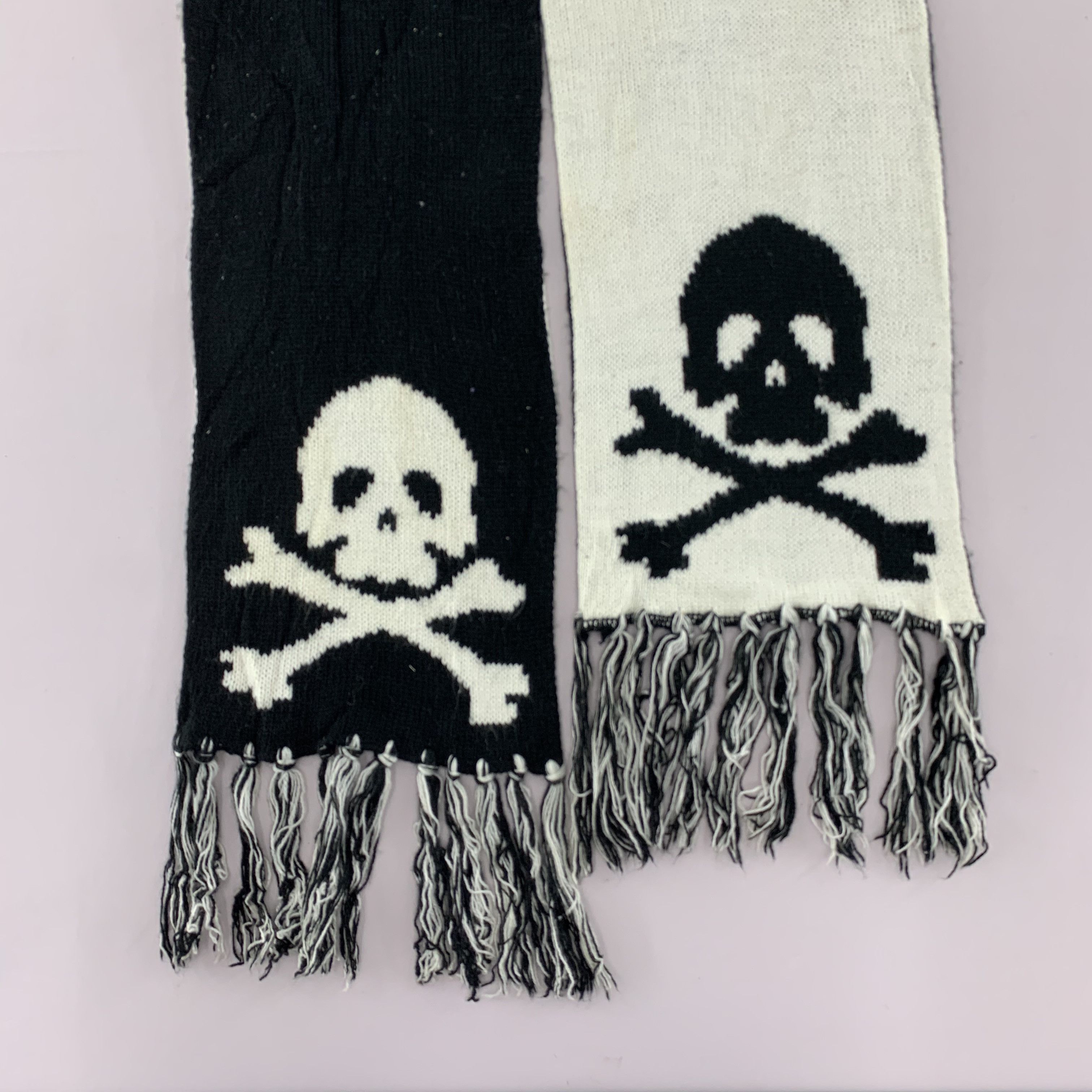 Vintage Skull Scarf Wool Muffler Neck Wrap BL4407 Size ONE SIZE - 4 Thumbnail