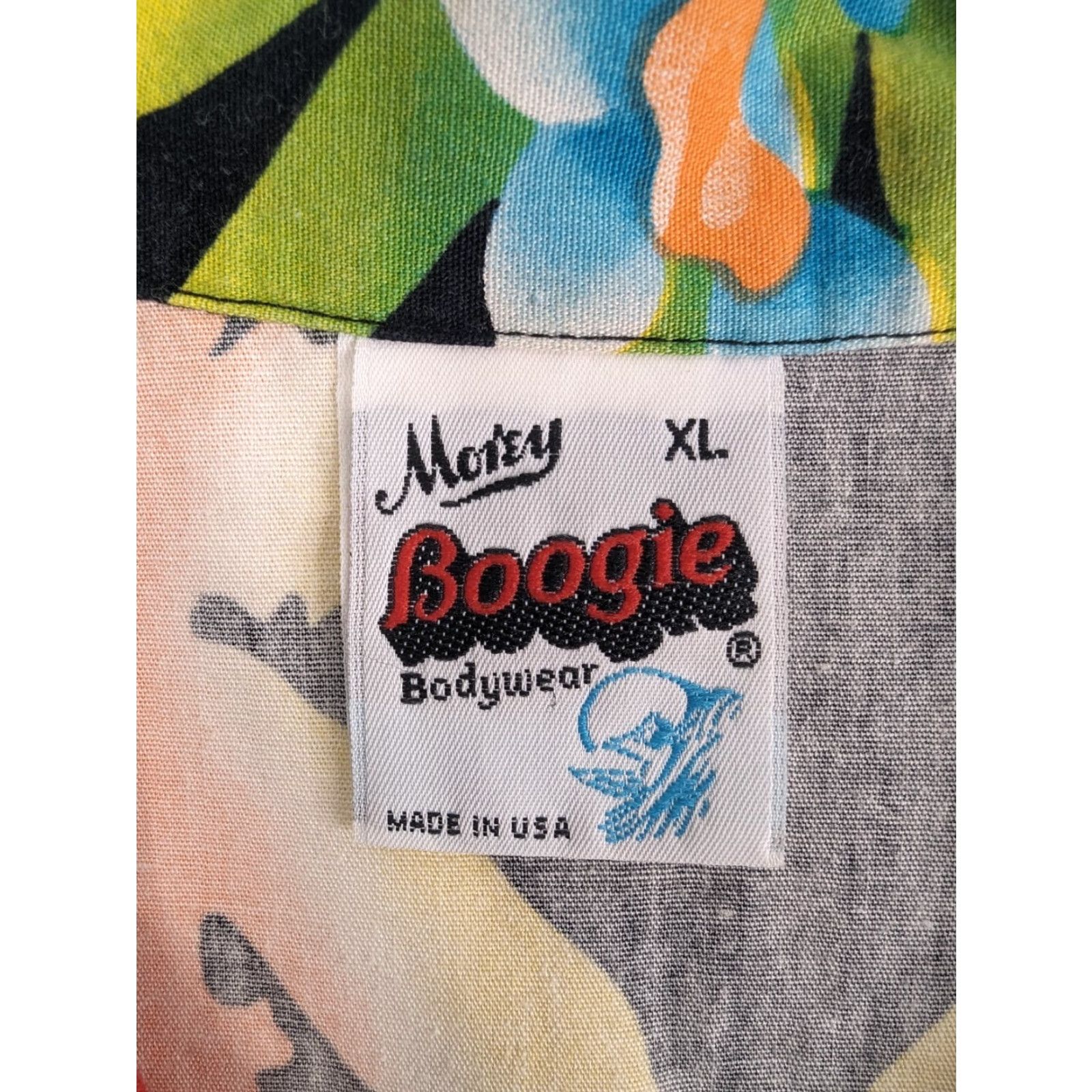 Vintage VINTAGE Morey Boogie Shirt Floral Hawaiian Style 80s XL Blue Men Button-Up Short Sleeve USA Made Size US XL / EU 56 / 4 - 6 Thumbnail