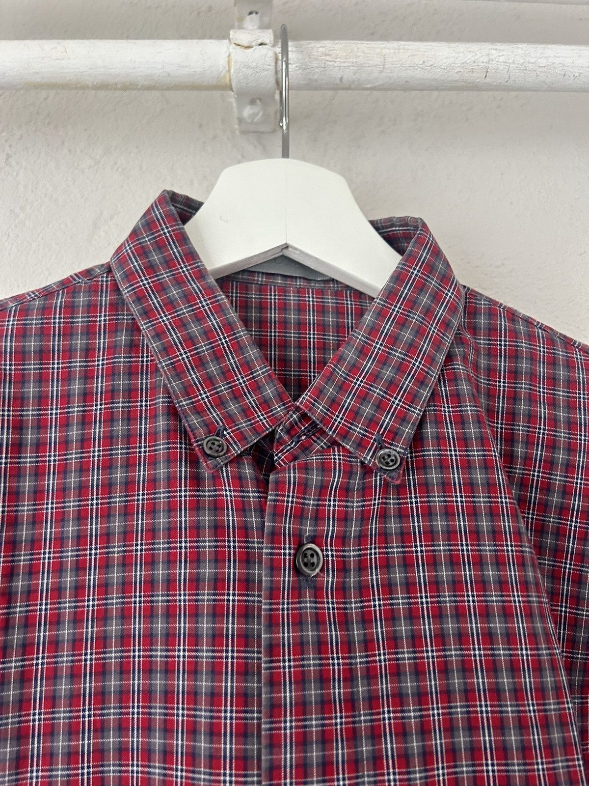 Dior Dior Homme Red Plaid Button-Up Shirt Size US S / EU 44-46 / 1 - 2 Thumbnail