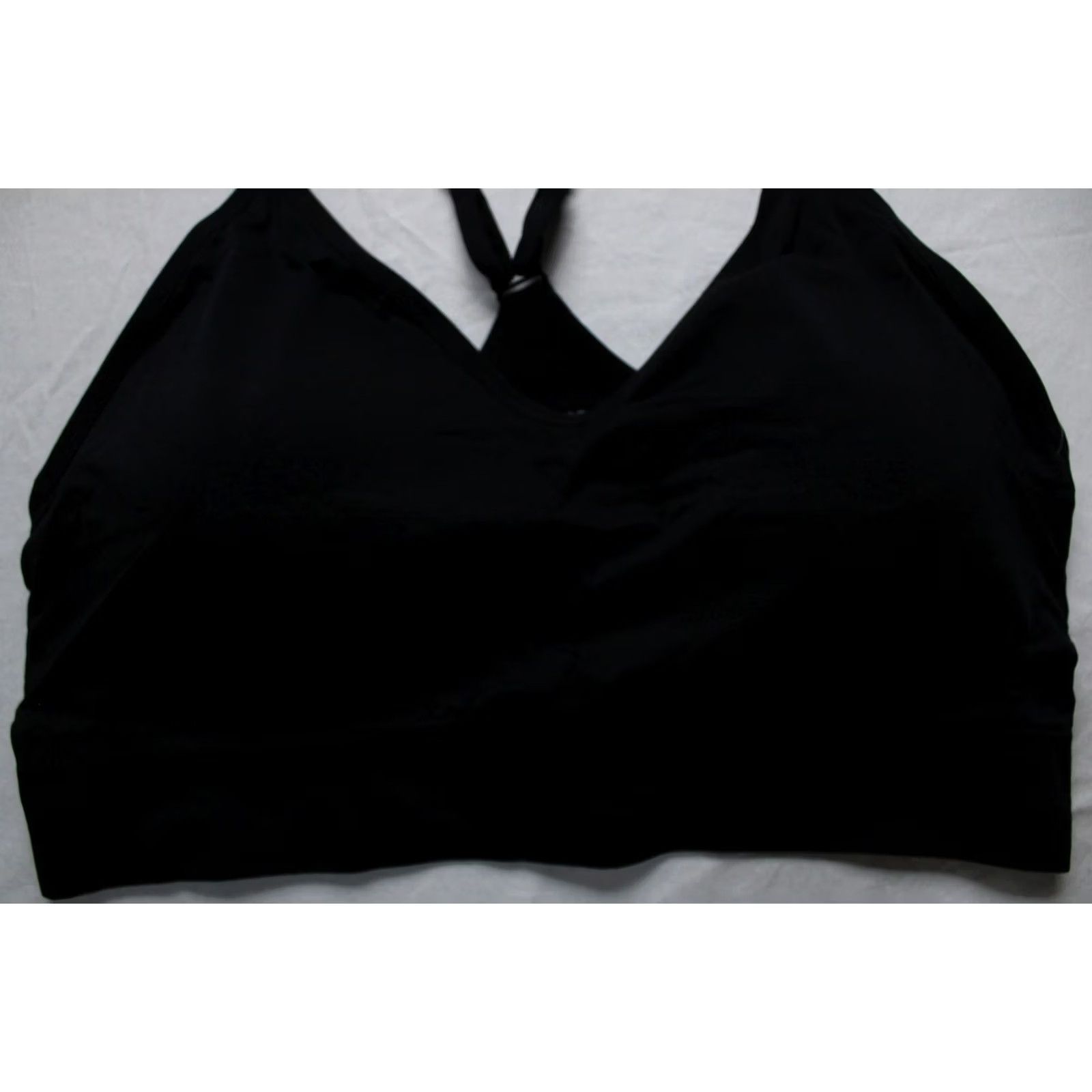 Vintage Maurices Womens Plus Bralette True Stretch Smooth Simple Strap Black Size 3X Size ONE SIZE - 2 Thumbnail