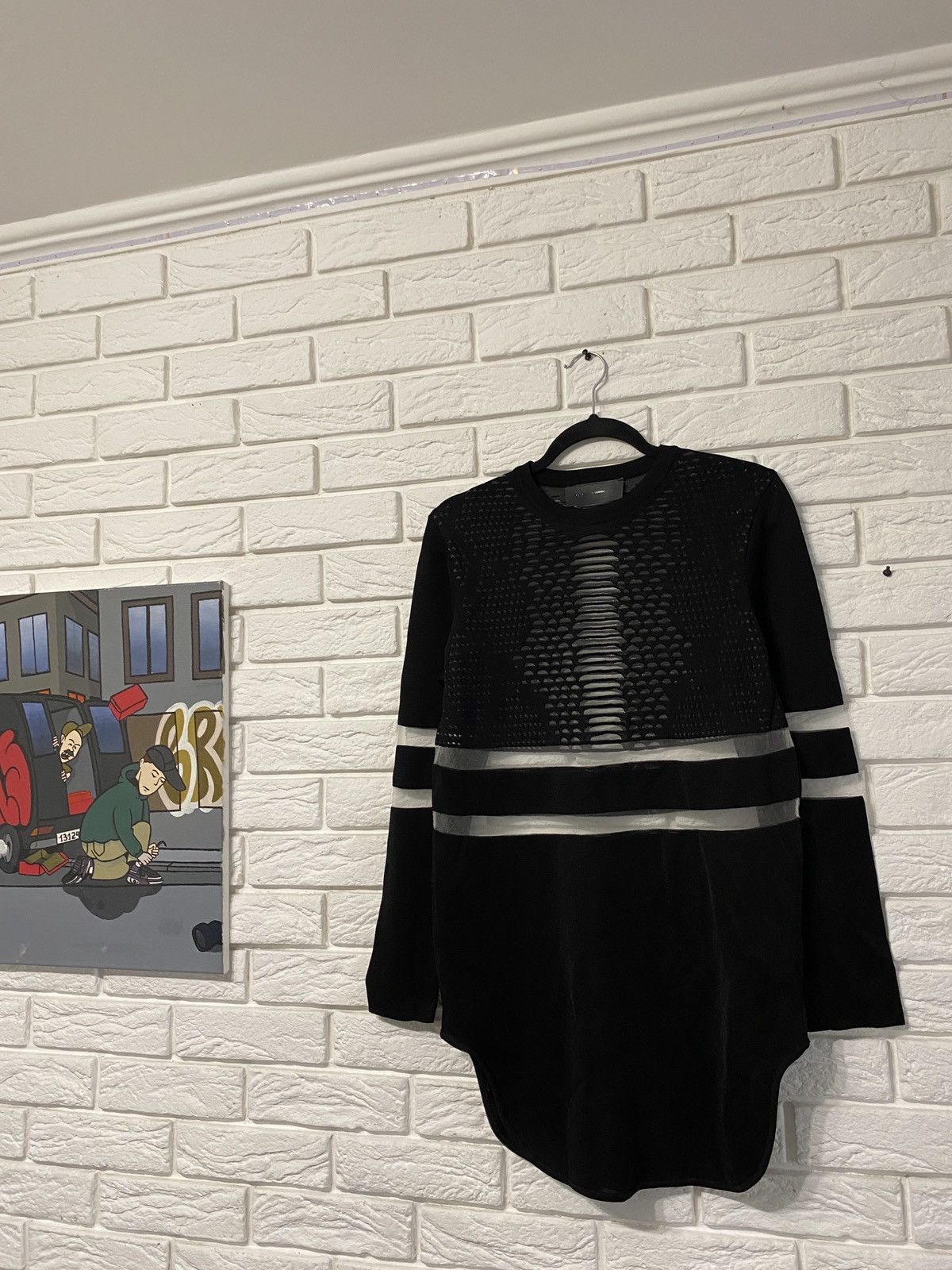 Alexander Wang Alexander Wang x H&M Perforated Sheer Mesh Panel Dress Size S / US 4 / IT 40 - 3 Thumbnail