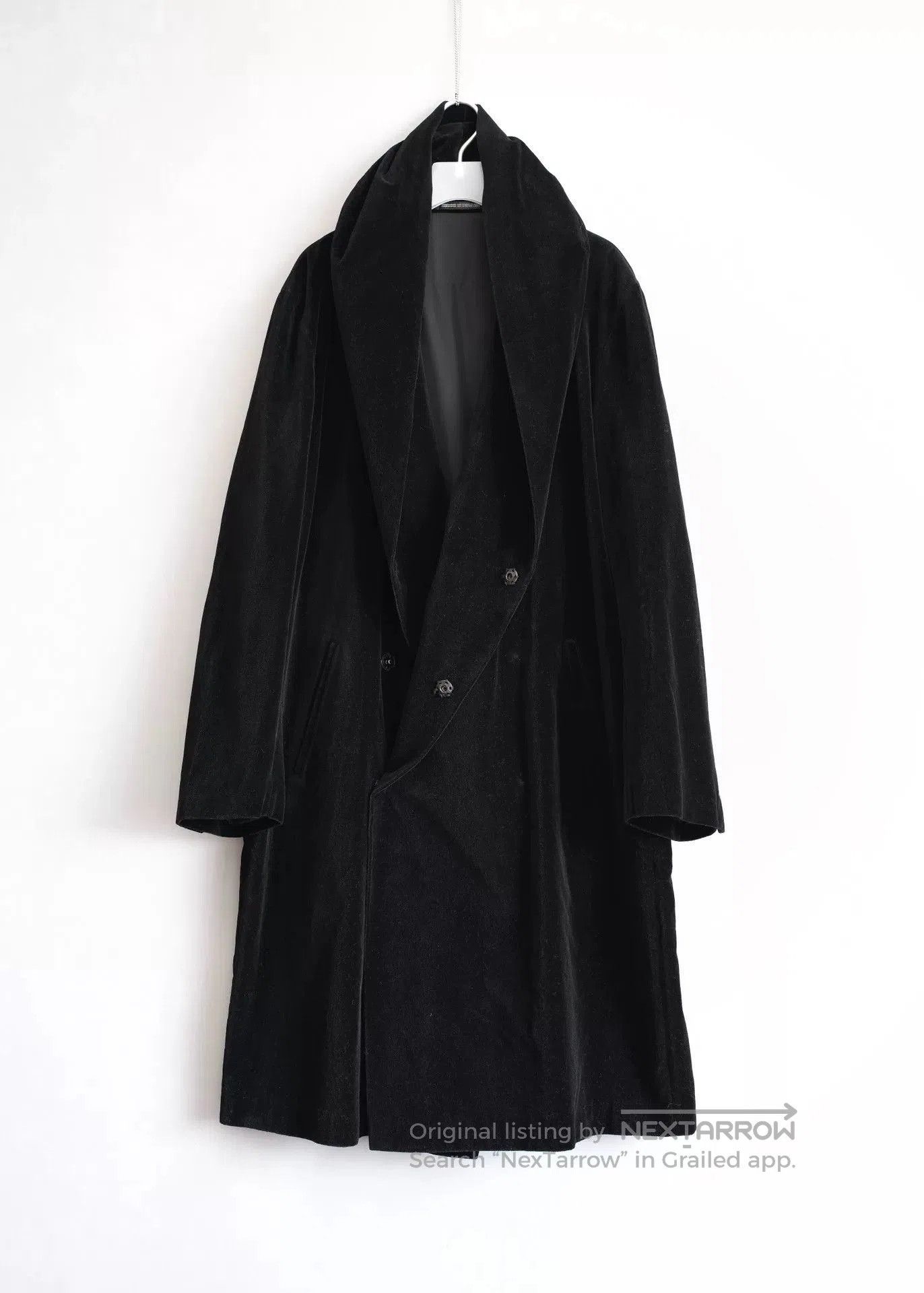 Yohji Yamamoto Yohji Yamamoto Velvet Hooded Coat. Size US L / EU 52-54 / 3 - 1 Thumbnail