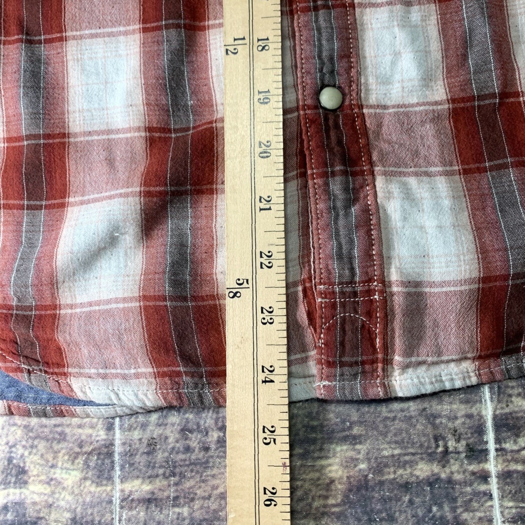Lucky Brand Lucky Brand Mens Shirt Large Red Plaid Snap Button Up Long Sleeve Classic Fit Shirt Size US L / EU 52-54 / 3 - 3 Thumbnail