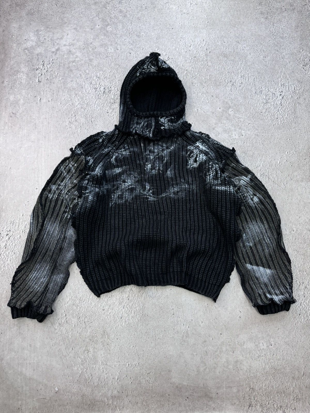 Hysteric Glamour × Japanese Brand × Vintage SALE💣💣CRAZY JUNYA WATANABE STYLE HOODED SWEATER OVERPRINT Size US L / EU 52-54 / 3 - 1 Thumbnail