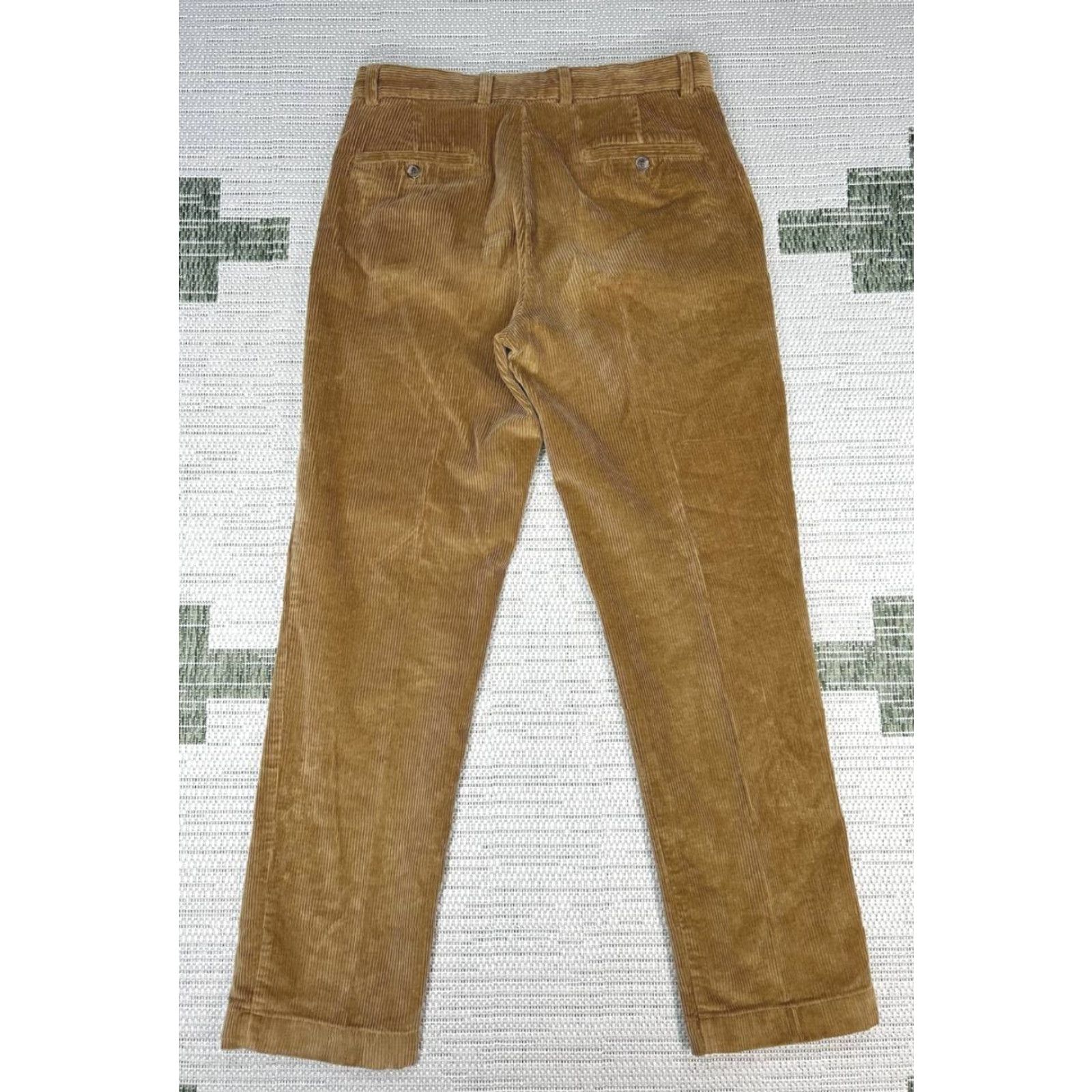 Brooks Brothers Brooks Brothers Clark Corduroy Pants Mens 33 Brown Stretch Mid Rise Straight Leg Size US 33 - 2 Thumbnail