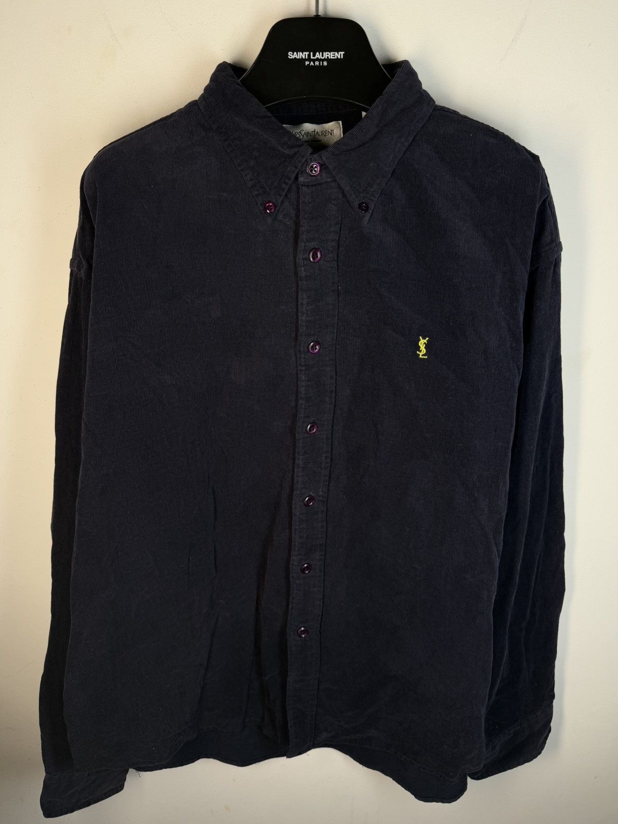 Yves Saint Laurent Corduroy YSL Shirt Velvet Soft YSL Corduroy Shirt Size US XL / EU 56 / 4 - 2 Thumbnail