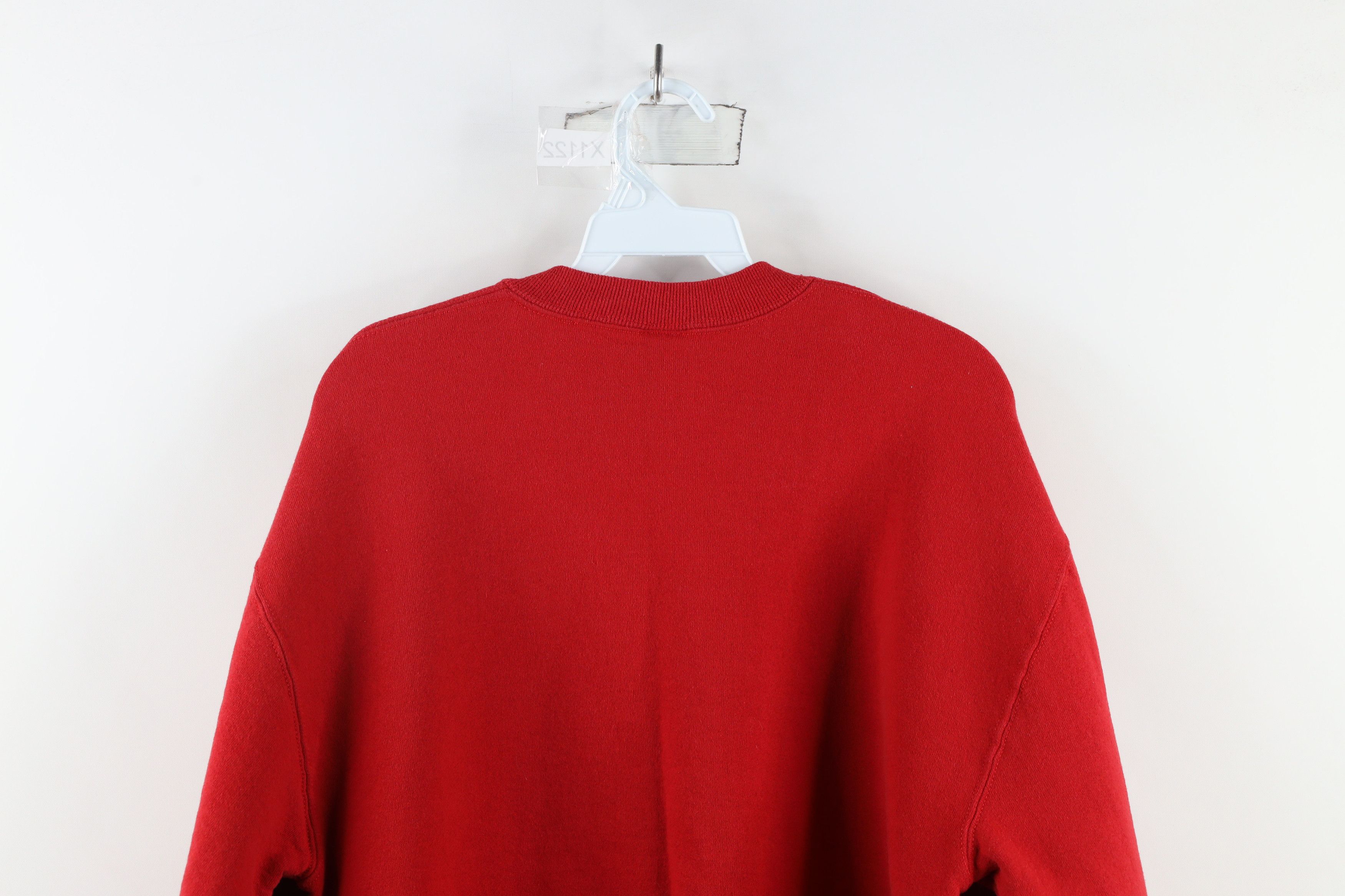 Russell Athletic × Vintage Vintage 90s Russell Athletic Crewneck Sweatshirt Red USA Size US L / EU 52-54 / 3 - 9 Thumbnail