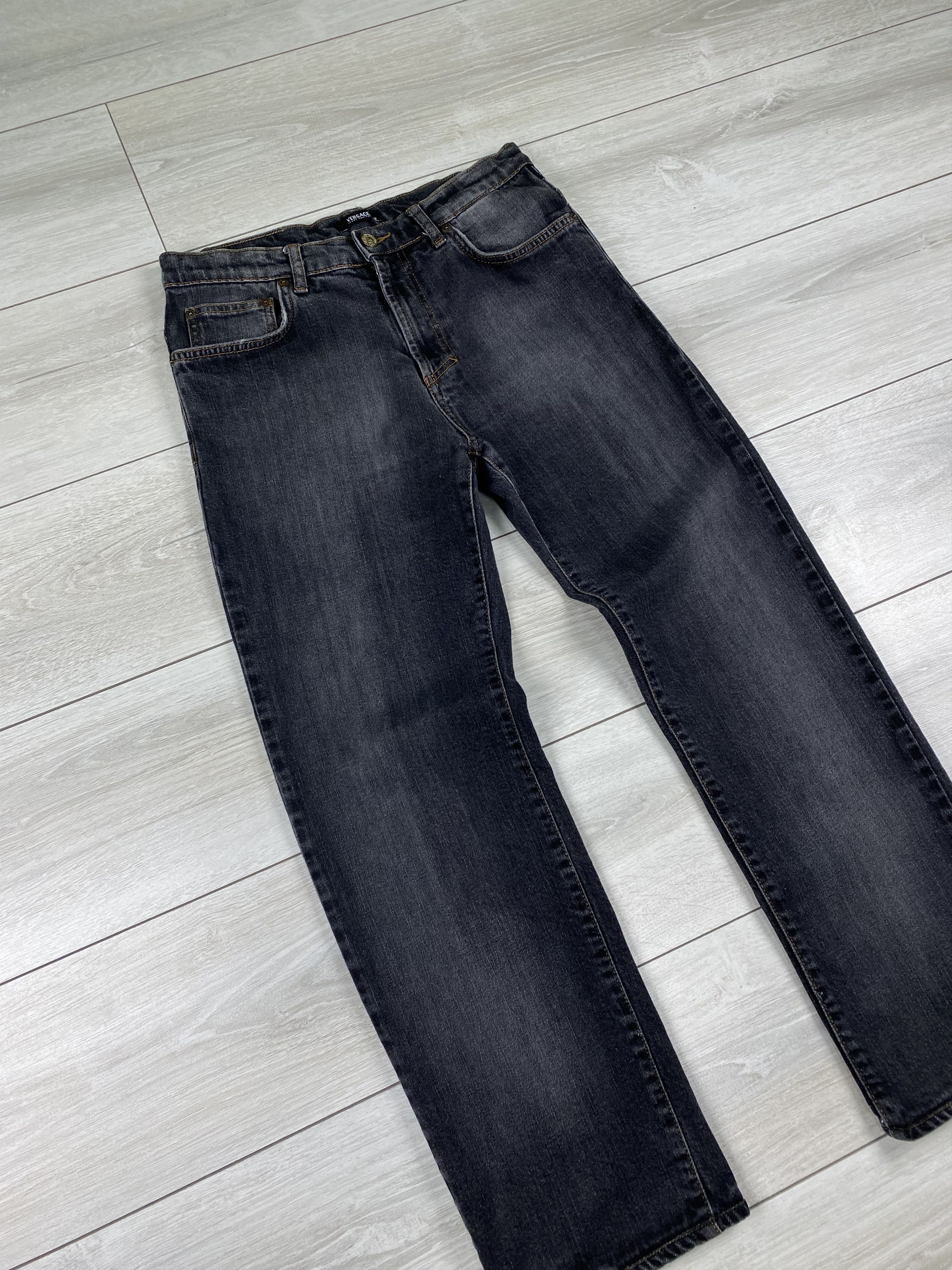 Versace Vintage Versace Jeans Couture Faded Gray Denim Jeans Size 33 Size US 33 - 3 Thumbnail