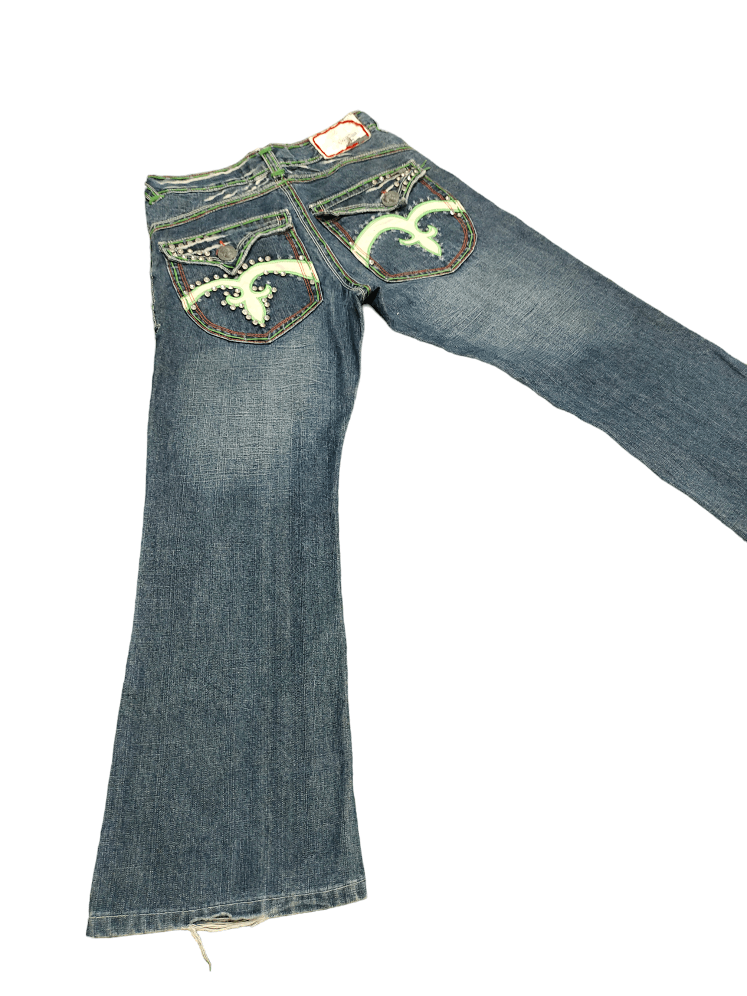 Le Grande Bleu (L.G.B.) Flare Jeans Laguna Beach Denim Boot Cut Chrome Heart Inspire Size US 30 / EU 46 - 2 Thumbnail