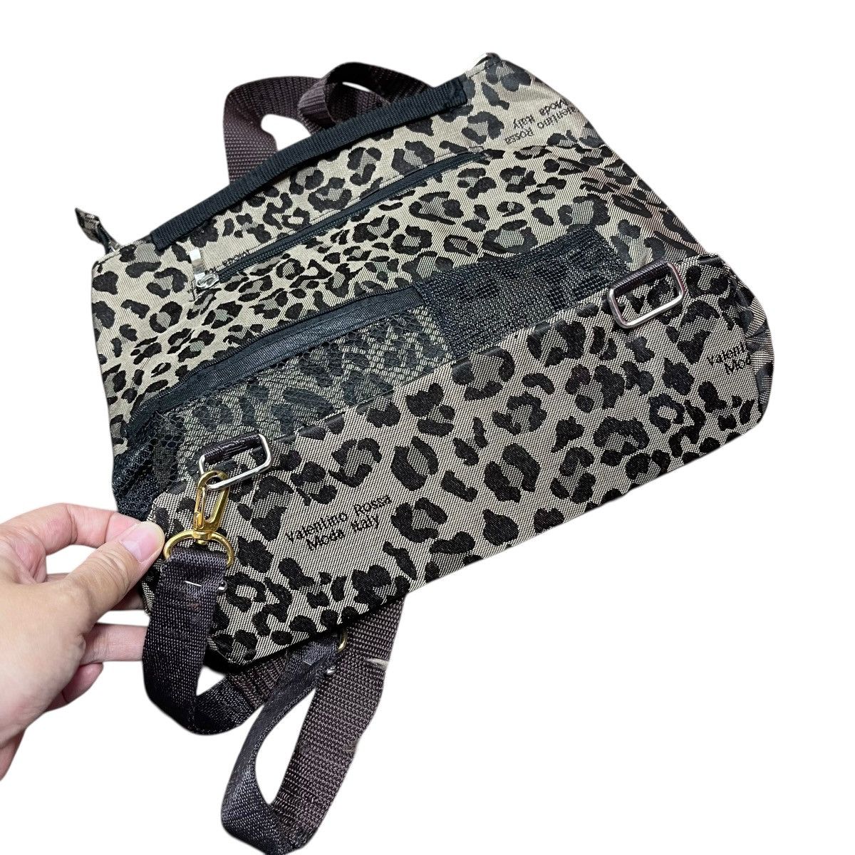 Valentino VALENTINO ROSSA Leopard Print Multi Pocket Crossbody Bag Size ONE SIZE - 5 Thumbnail