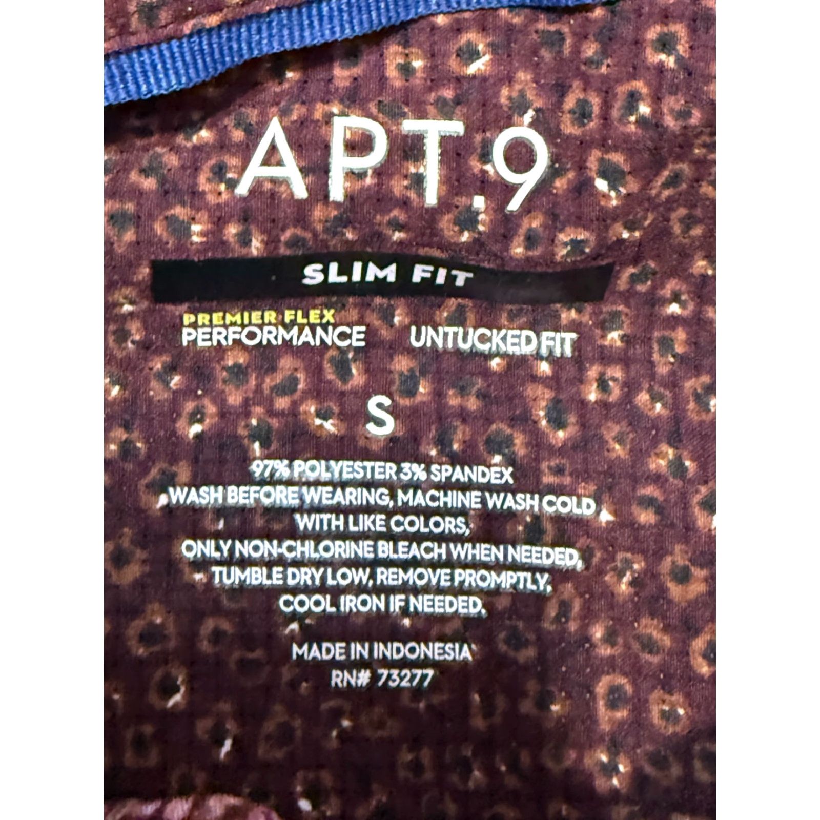 Apt. 9 APT. 9 Shirt Men Slim Fit Brown Long Sleeve Button-Up Shirt Small Size US S / EU 44-46 / 1 - 3 Thumbnail