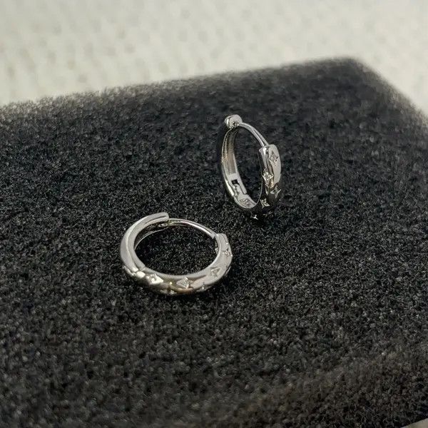 Other Star Small Hoop Earrings for Women Men Unisex Earrings Size ONE SIZE - 1 Thumbnail