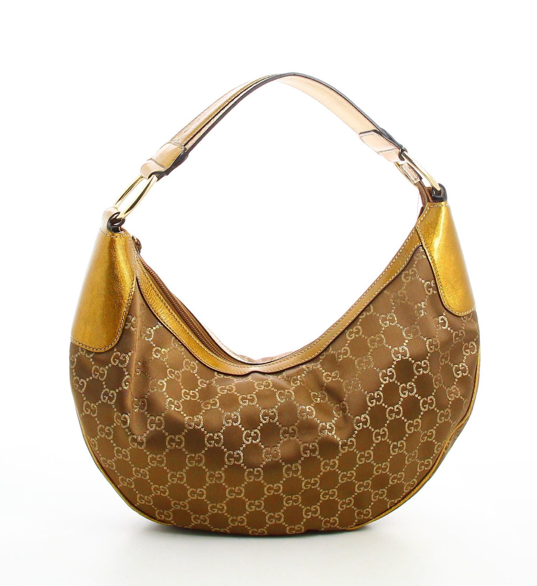 image of Gucci Lurex Golden Monogram Handbag, Women's