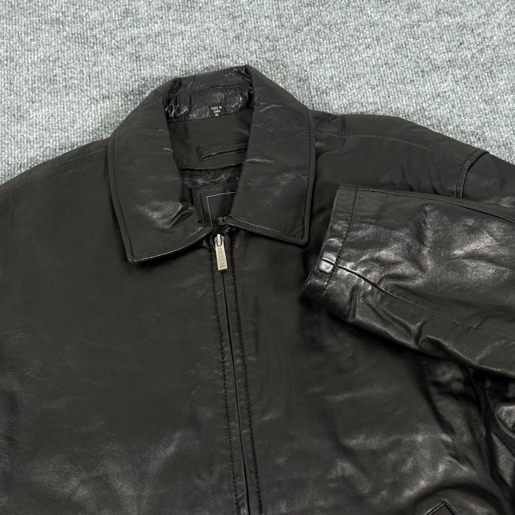 Vintage Excelled Leather Jacket Mens XL Quilted Lined Zip Pockets Classic Extra Large Size US XL / EU 56 / 4 - 2 Thumbnail