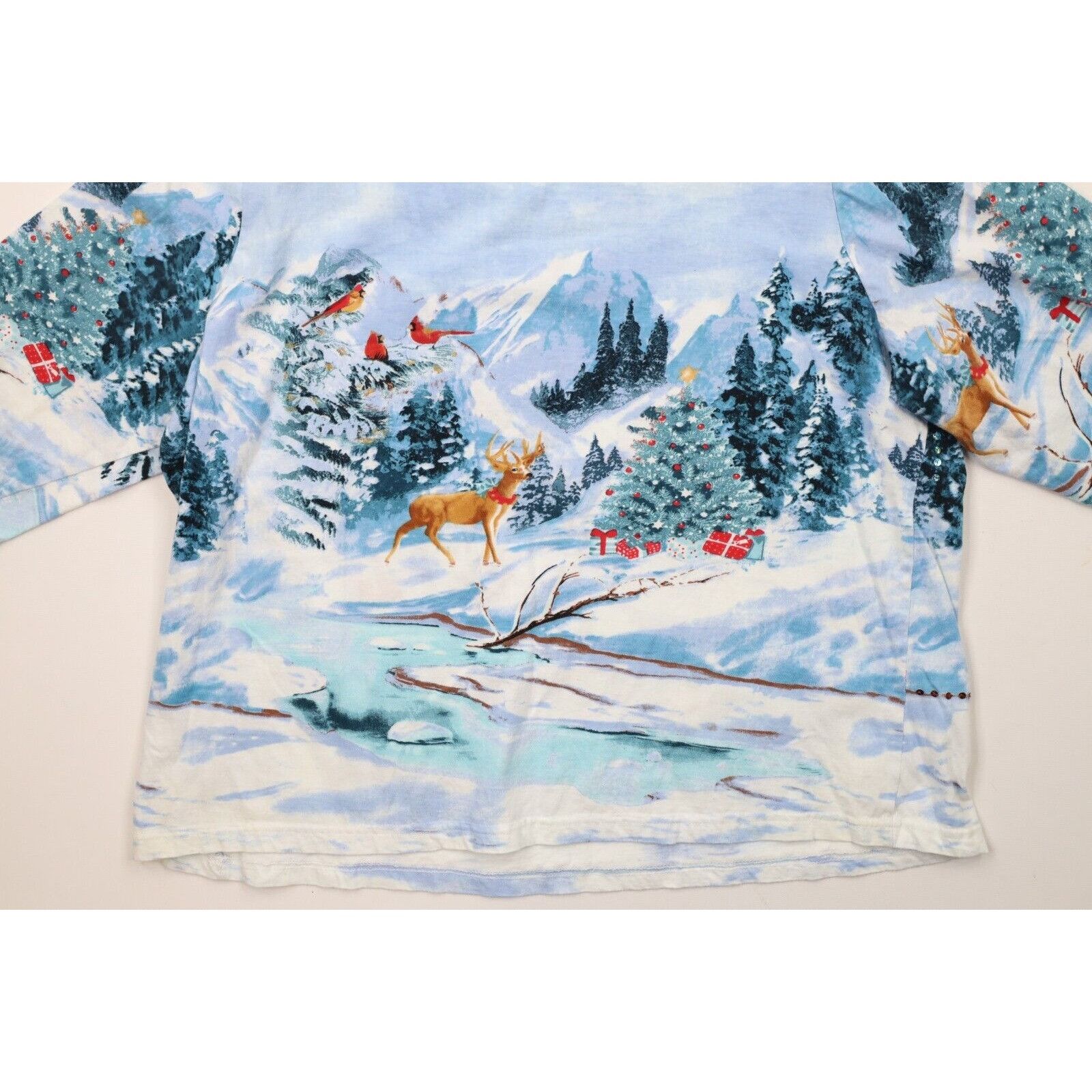 Vintage Vintage 90s Streetwear Christmas All Over Print T-Shirt Size XL / US 12-14 / IT 48-50 - 10 Thumbnail