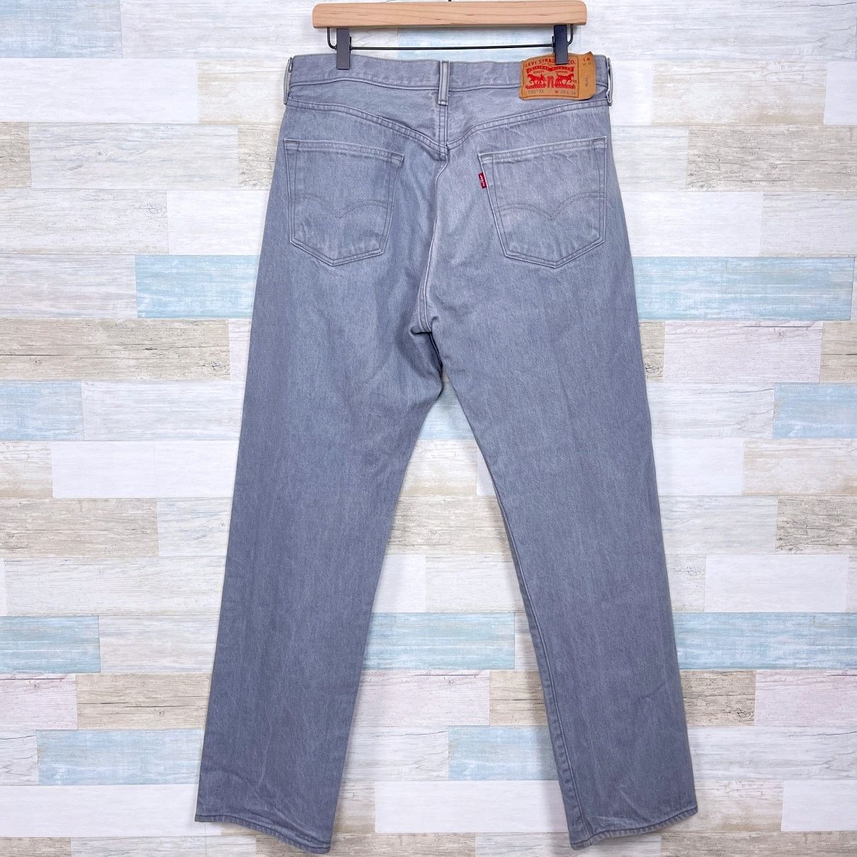 Levi's Levis 501 XX Straight Jeans Gray Button Fly Rigid Mens 34x32 Size US 34 / EU 50 - 4 Thumbnail