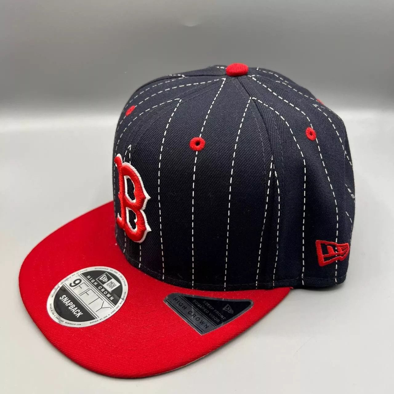 New Era Boston Red Sox Hat Men Pinstripes 9Fifty New Era Snap Back Size ONE SIZE - 2 Thumbnail
